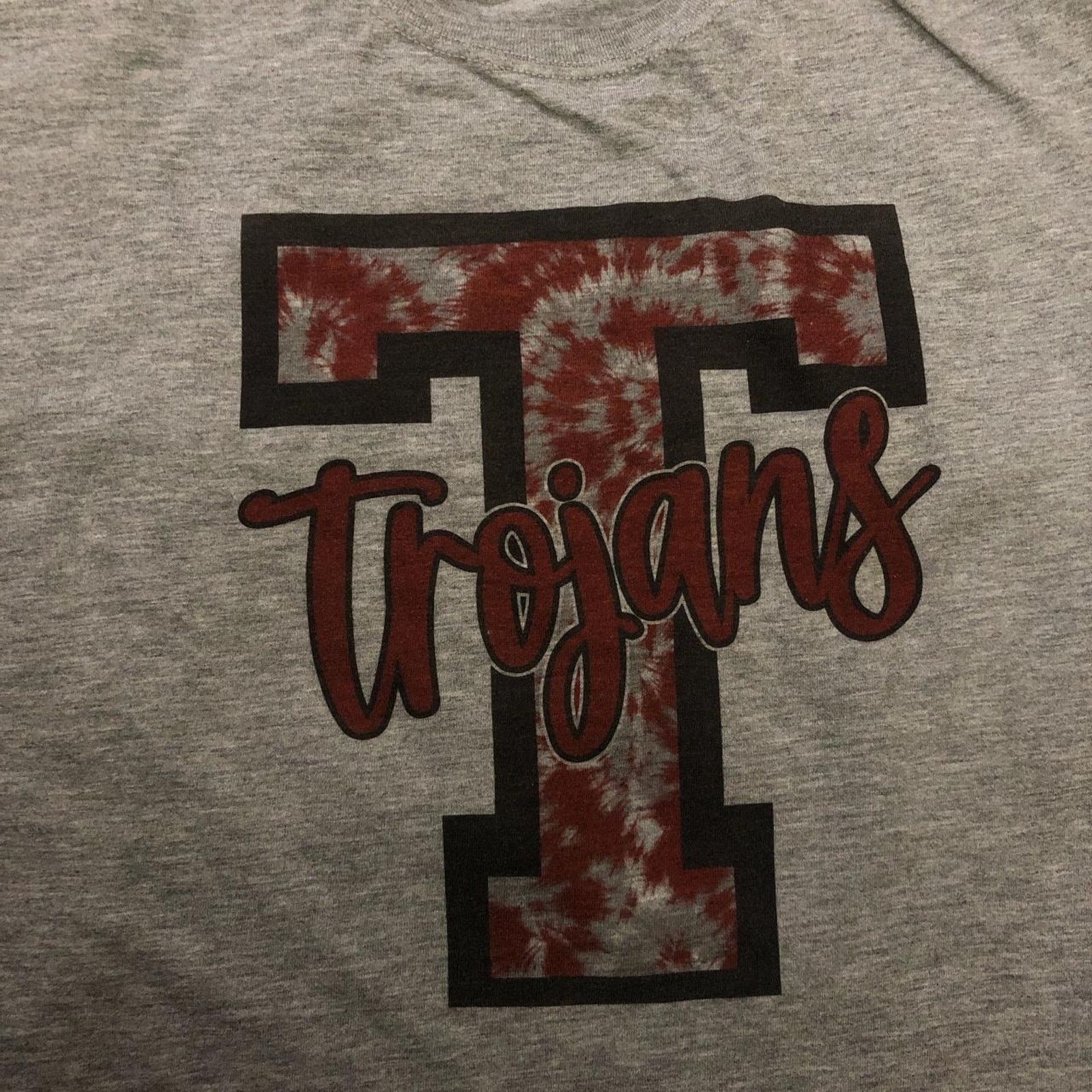 Jerzees Grey Trojans Mascot Graphic Tee Size US L / EU 52-54 / 3 - 3 Thumbnail