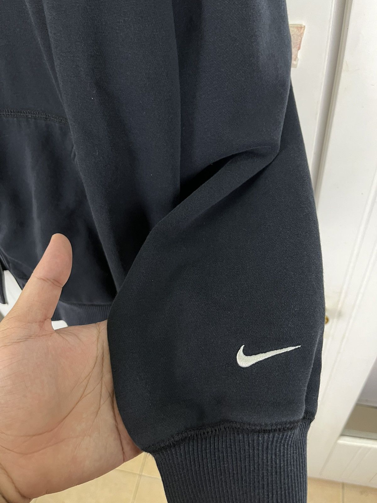 Nike × Vintage Vintage Y2K Nike Spellout Zip Up Hoodie Size US XL / EU 56 / 4 - 7 Thumbnail