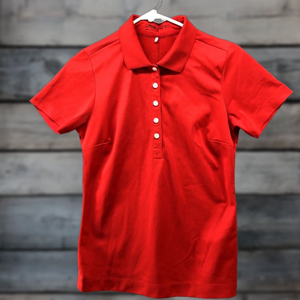 Nike Nike Dri-Fit Short Sleeve Golf Polo Shirt Womens S Red Active Performance Size S / US 4 / IT 40 - 1 Thumbnail