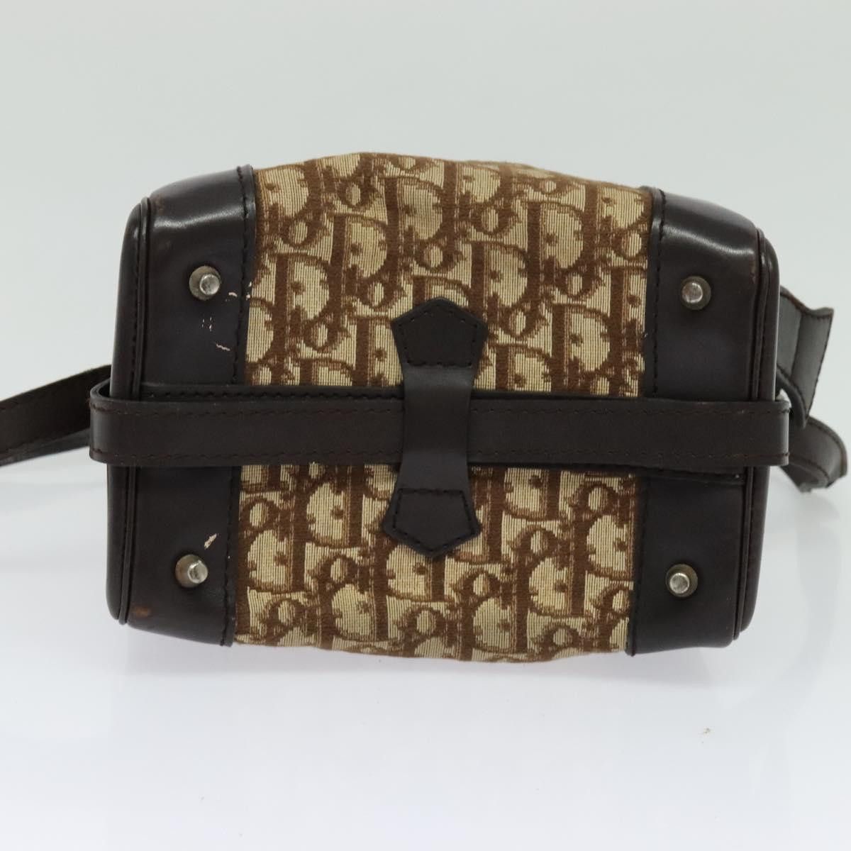 Dior DIOR Trotter Canvas Shoulder Bag Brown Gold Size ONE SIZE - 9 Thumbnail