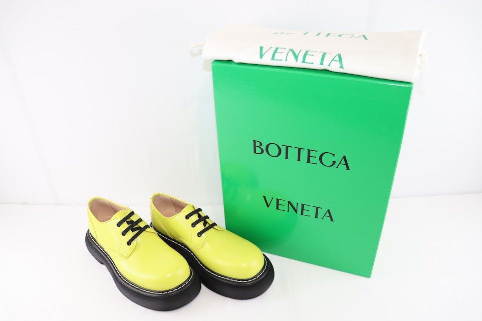 Bottega Veneta o1rshd1 Q:2 / Gloss Vinyl Swell Lace Up Boots in Kiwi/Black Size US 9 / EU 42 - 15 Thumbnail