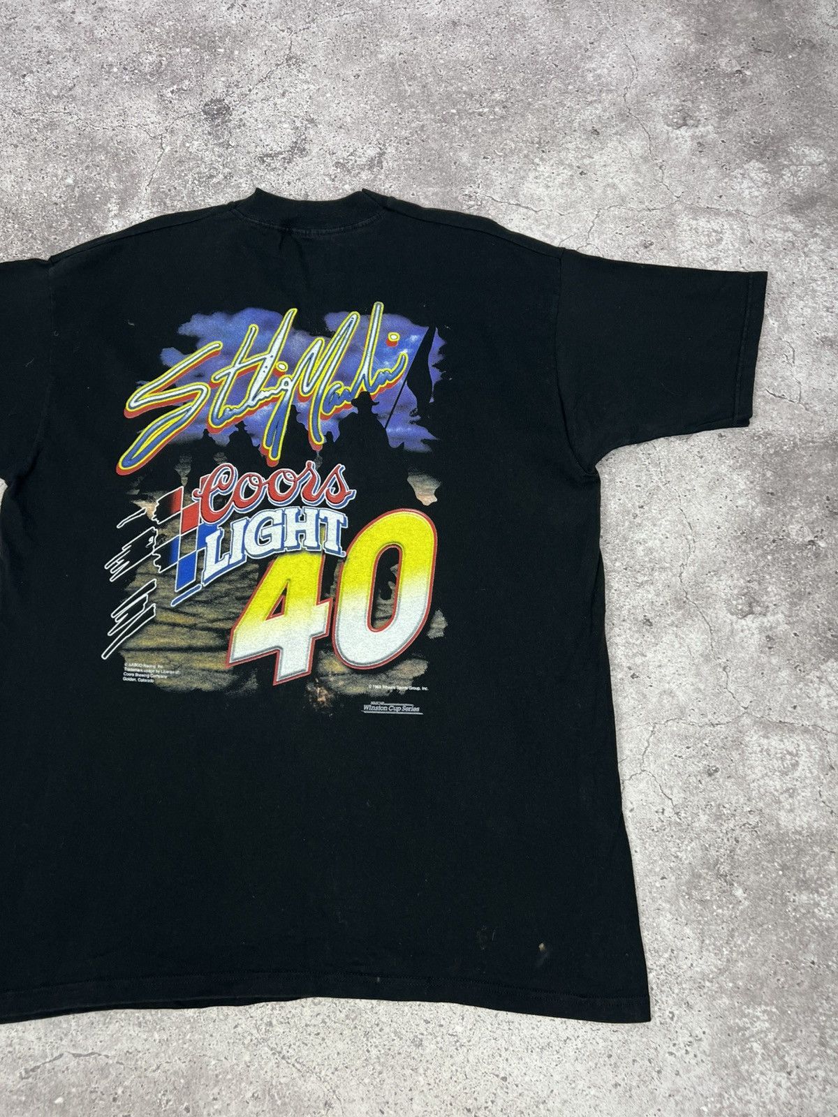 Fruit Of The Loom Vintage 1998 NASCAR Sterling Marlin T-shirt 90s Tee Size US XL / EU 56 / 4 - 18 Thumbnail