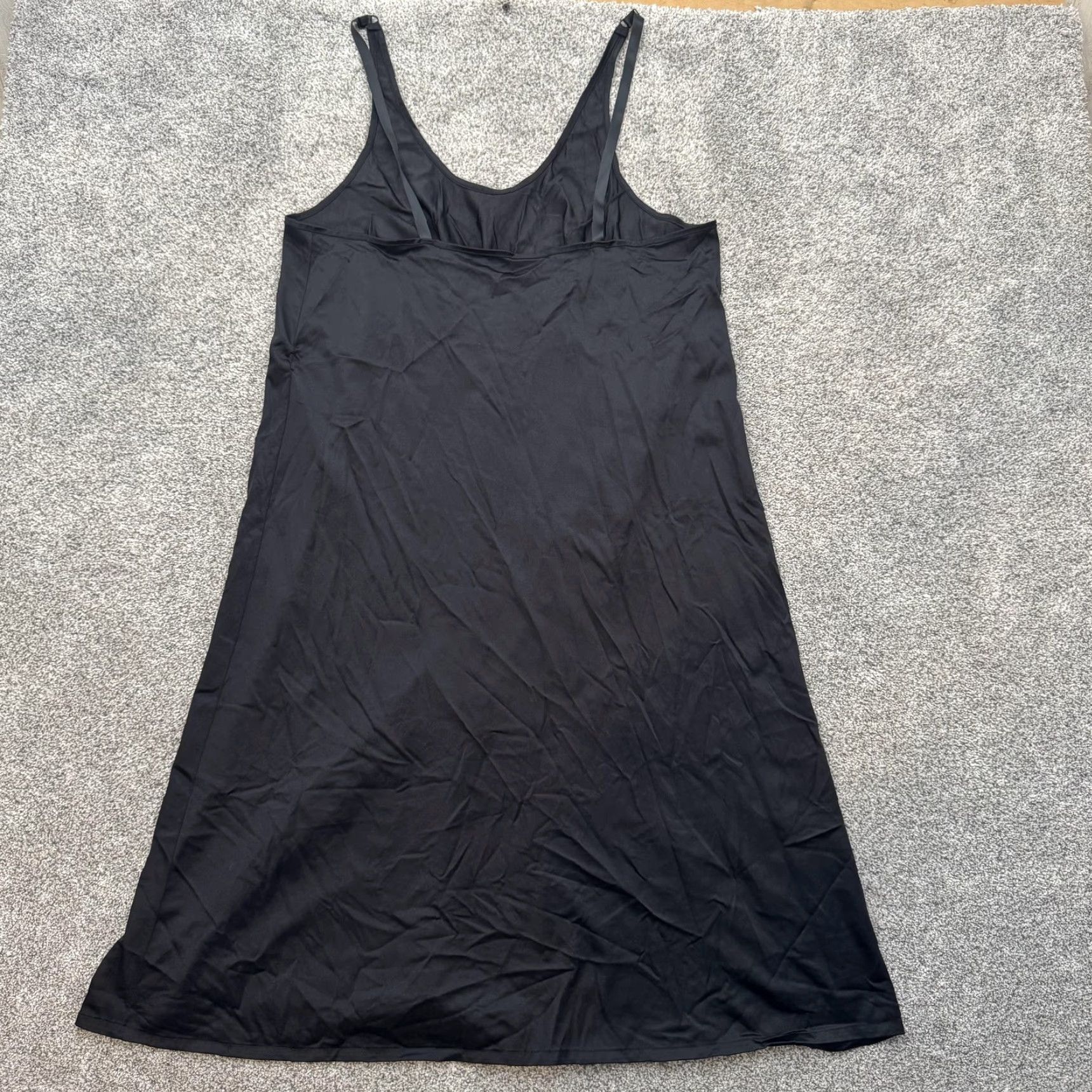 Vintage VINTAGE Velrose Slip Dress Sz 40 Adjustable Strap Midi USA Goth Sleek Minimalist 90s Womens Black" Size S / US 4 / IT 40 - 6 Thumbnail