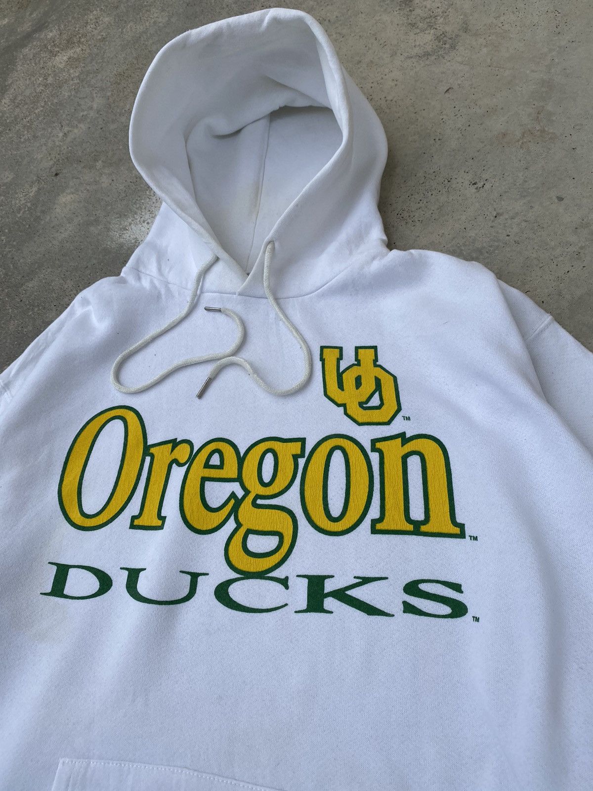 NCAA Vintage OU Oregon Ducks Pull Over Hoodie Size US L / EU 52-54 / 3 - 3 Thumbnail