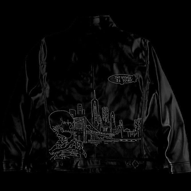 Calvin Klein × Japanese Brand Sashiko black leather jacket Size US XXL / EU 58 / 5 - 2 Thumbnail