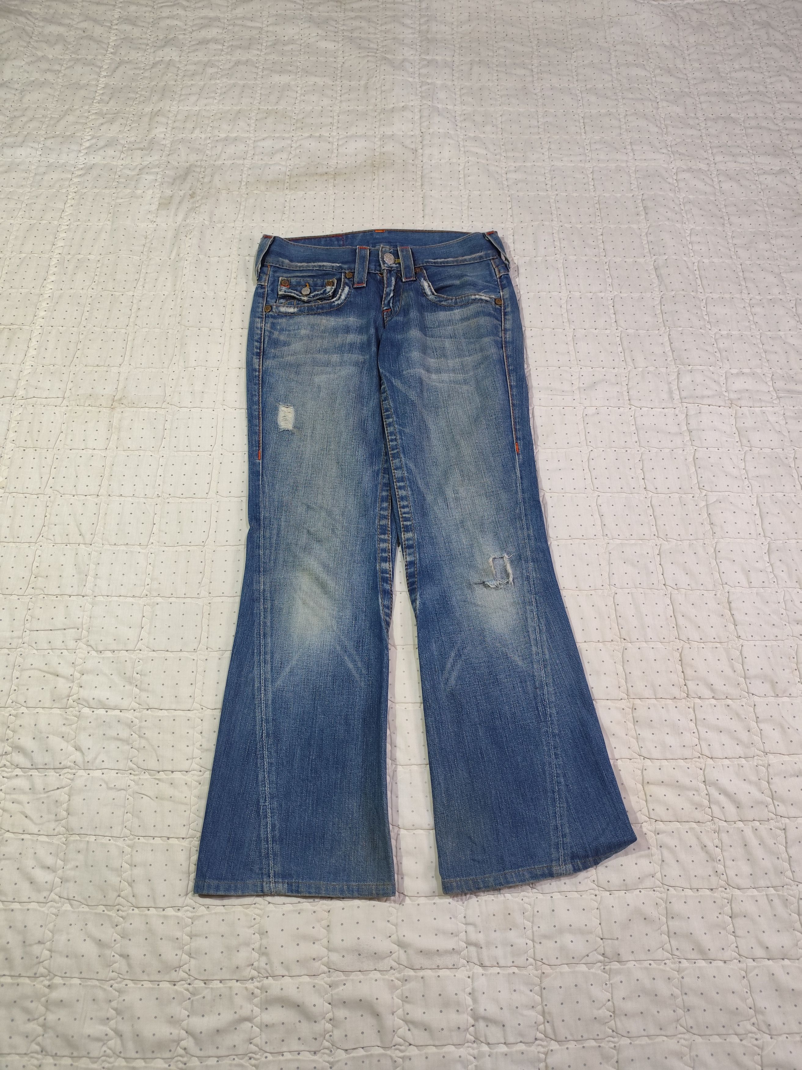 True Religion Vintage True Religion Flare Denim J021 Size 30" / US 8 / IT 44 - 1 Thumbnail