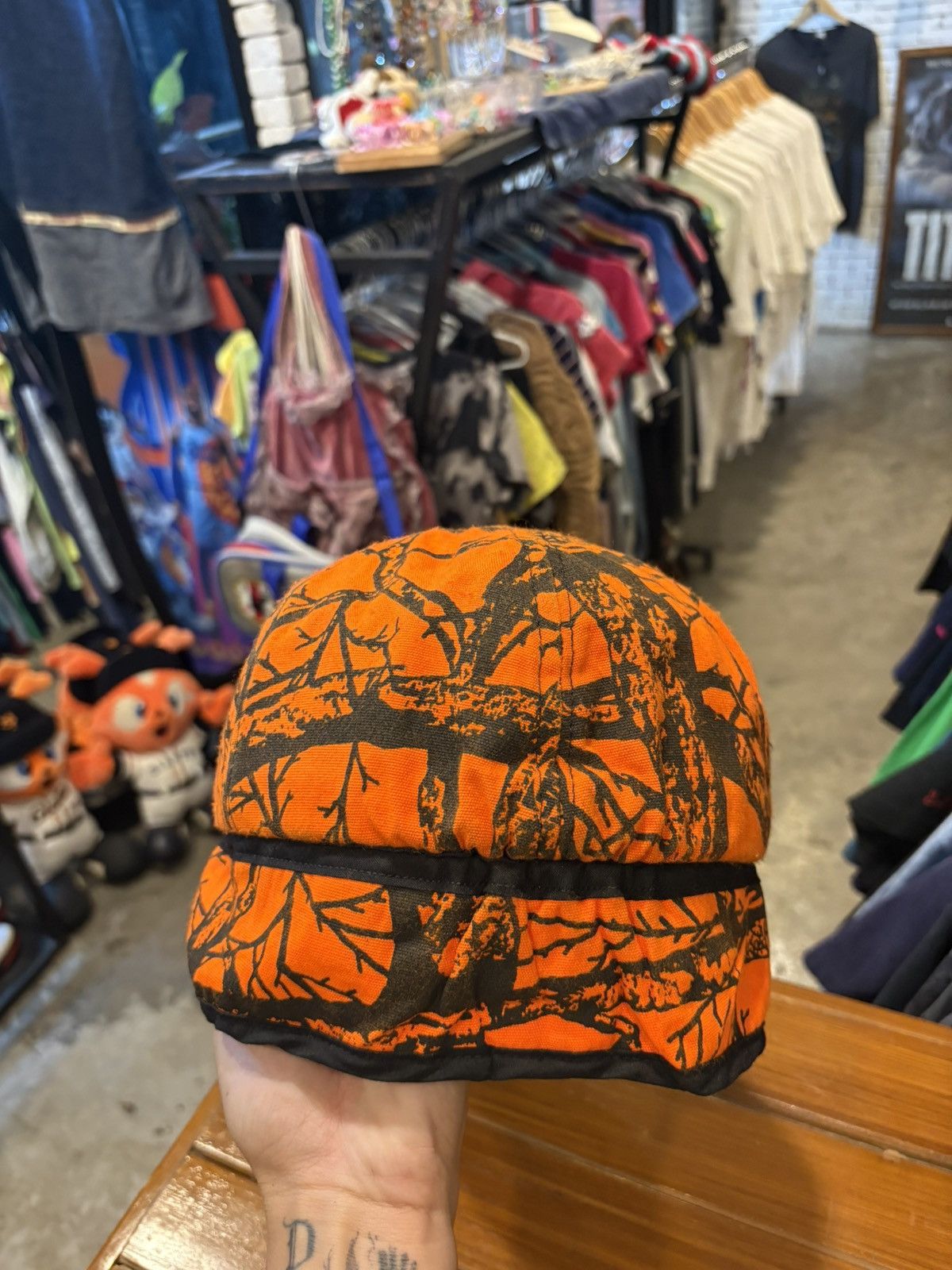 Cabelas Cabela’s Blaze Orange Camo Hunting Cap Size ONE SIZE - 2 Thumbnail