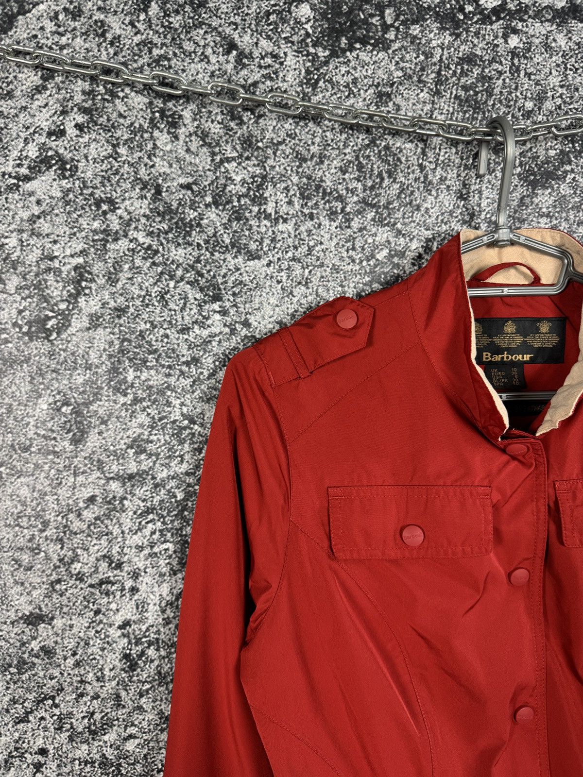 Barbour Barbour Featherweight Peplum Waterproof Jacket Red UK 10 Size M / US 6-8 / IT 42-44 - 3 Thumbnail