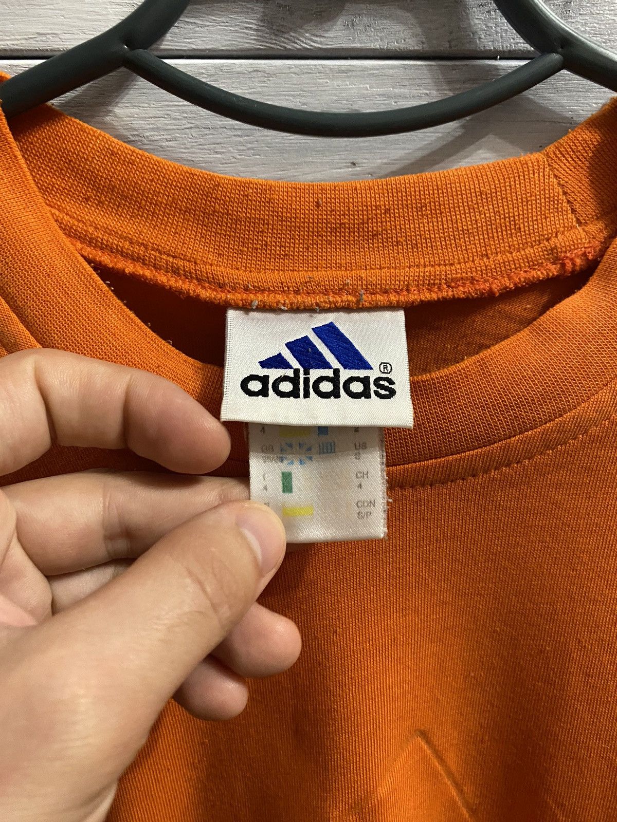 Adidas Rare Vintage T-Shirt Adidas Triples Centr Logo. Size US M / EU 48-50 / 2 - 7 Thumbnail