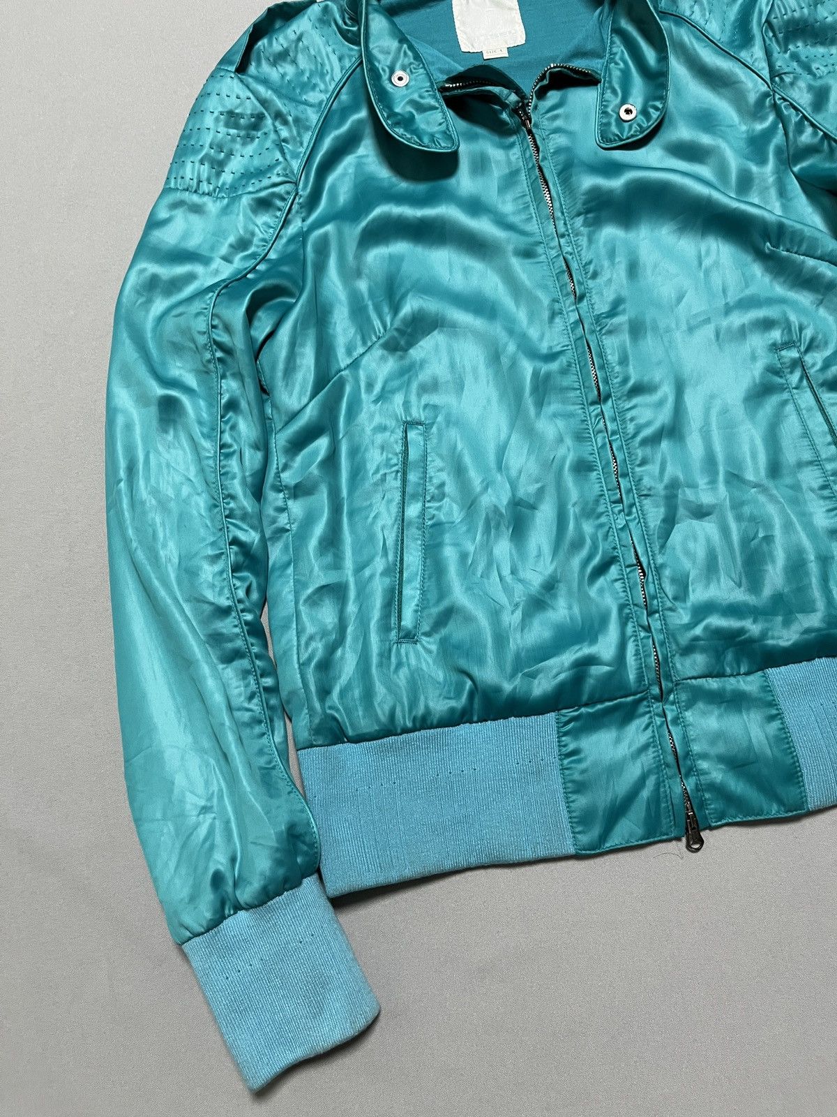 Diesel Diesel Turquoise Liquid Space Super Rare Bomber Jacket Size L / US 10 / IT 46 - 3 Thumbnail