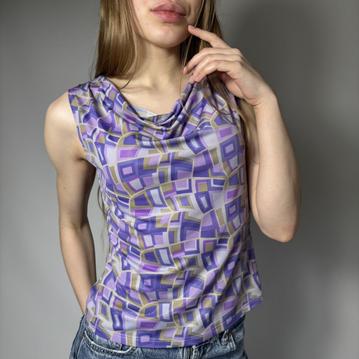 Japanese Brand Vintage Y2K Anna Heylen Paris Retro Abstract Style Tank Top Size M / US 6-8 / IT 42-44 - 1 Thumbnail