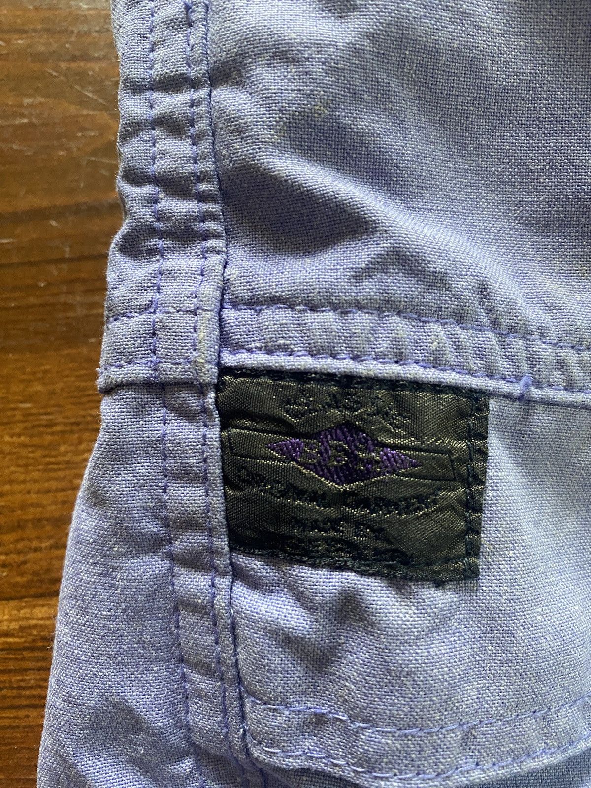 Bugle Boy × Vintage Vintage 80’s Bugle Boy Purple Wide Leg Cargo Shorts Size US 38 / EU 54 - 3 Thumbnail