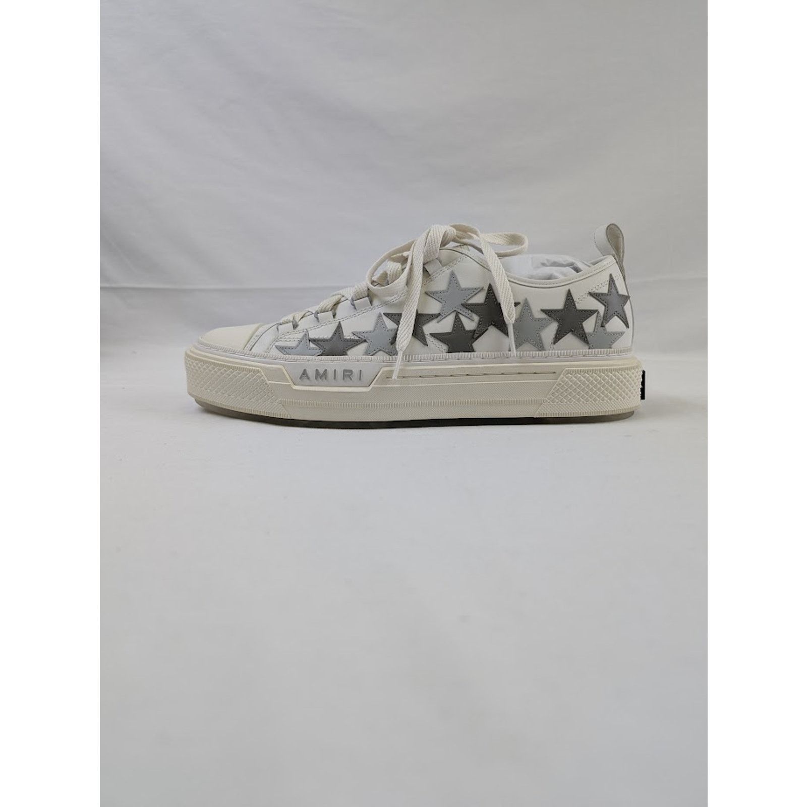 Amiri o1rshd1 Stars Court Low-Top Sneakers in White/Grey Size US 14 / EU 47 - 2 Thumbnail