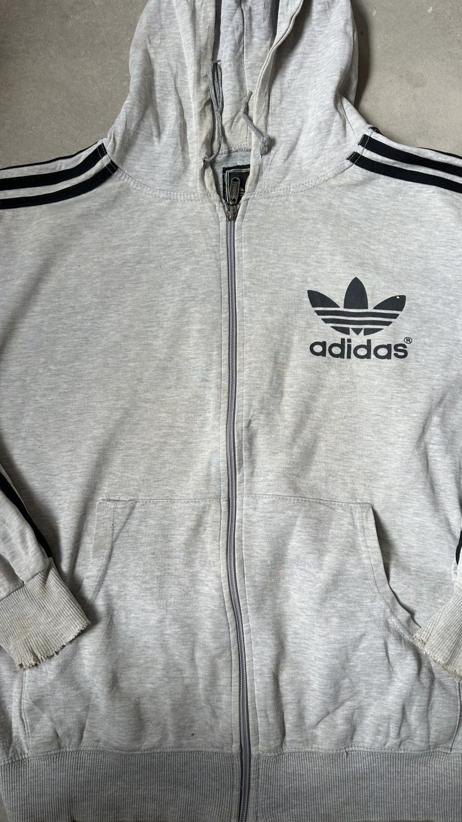 Adidas VINTAGE ADIDAS ORIGINALS HOODIE DISTRESSED Size US XL / EU 56 / 4 - 3 Thumbnail