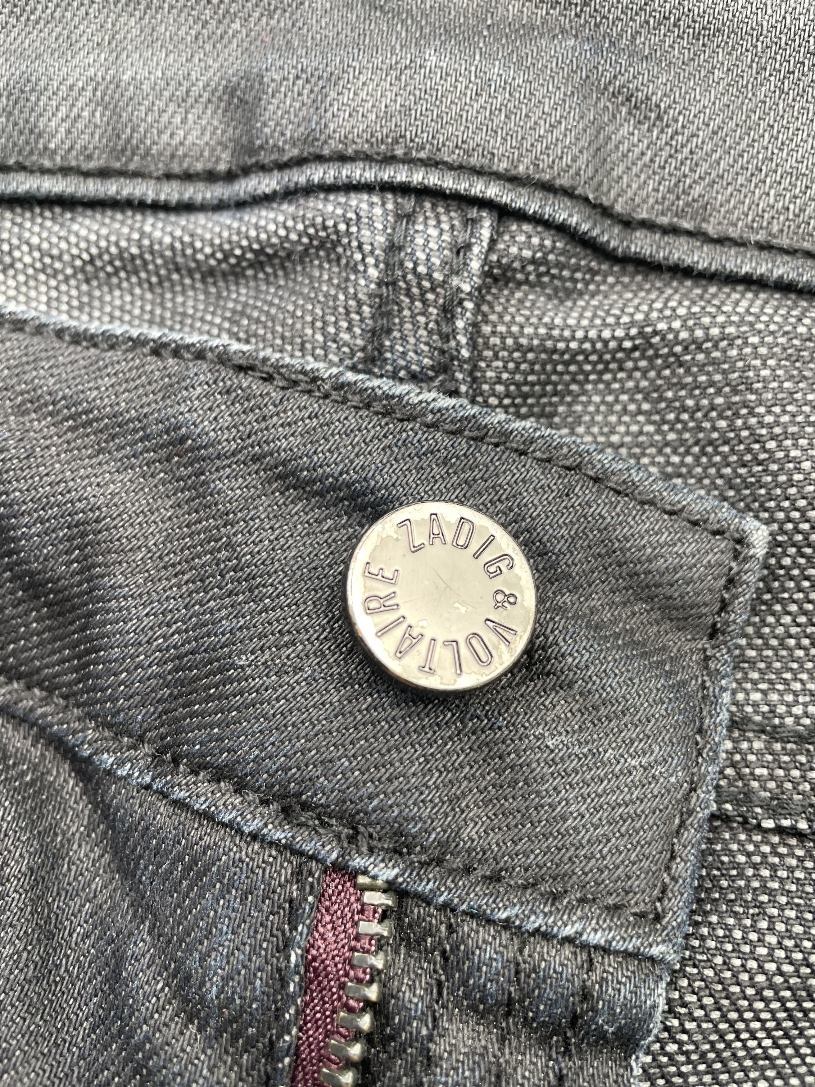 Zadig & Voltaire Zadig & Voltaire Vintage Waxed Darkside Noir Jeans Size 27" / US 4 / IT 40 - 5 Thumbnail