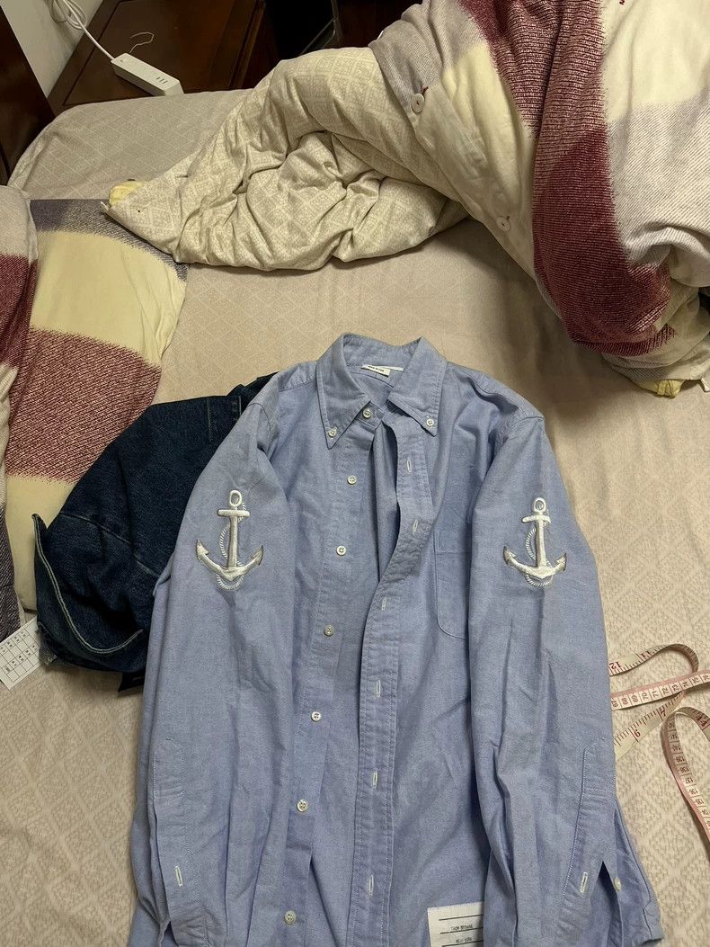 Thom Browne Thom Browne Size 1Anchor Sleeve Embroidered Shirt 2501-Next Size US S / EU 44-46 / 1 - 4 Thumbnail