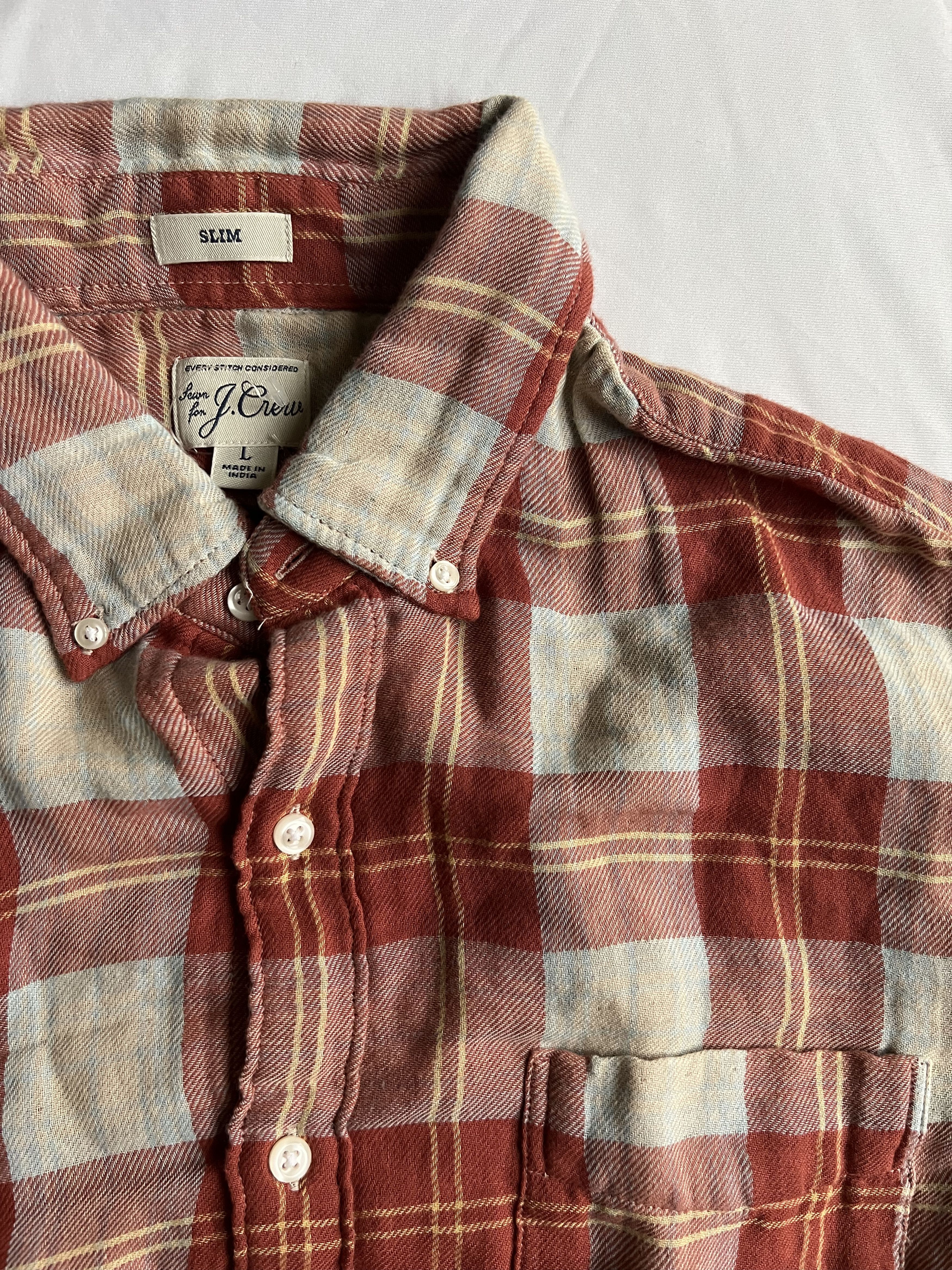 J.Crew J. Crew Flannel Double-Sided Work shirt large slim fit $98 Size US L / EU 52-54 / 3 - 1 Thumbnail