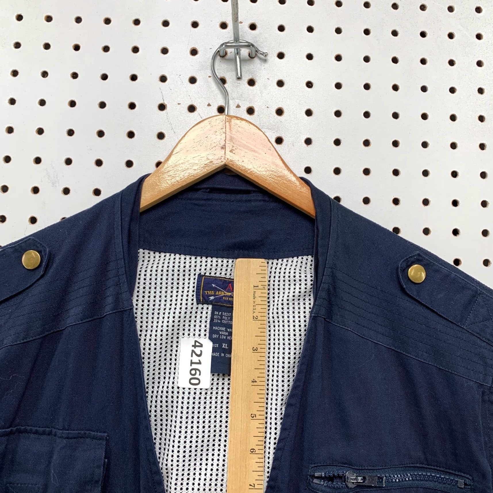 Arrow VINTAGE Arrow Mens Jacket XL Navy Blue Zip Fishing Hunting Photography Size US XL / EU 56 / 4 - 5 Thumbnail