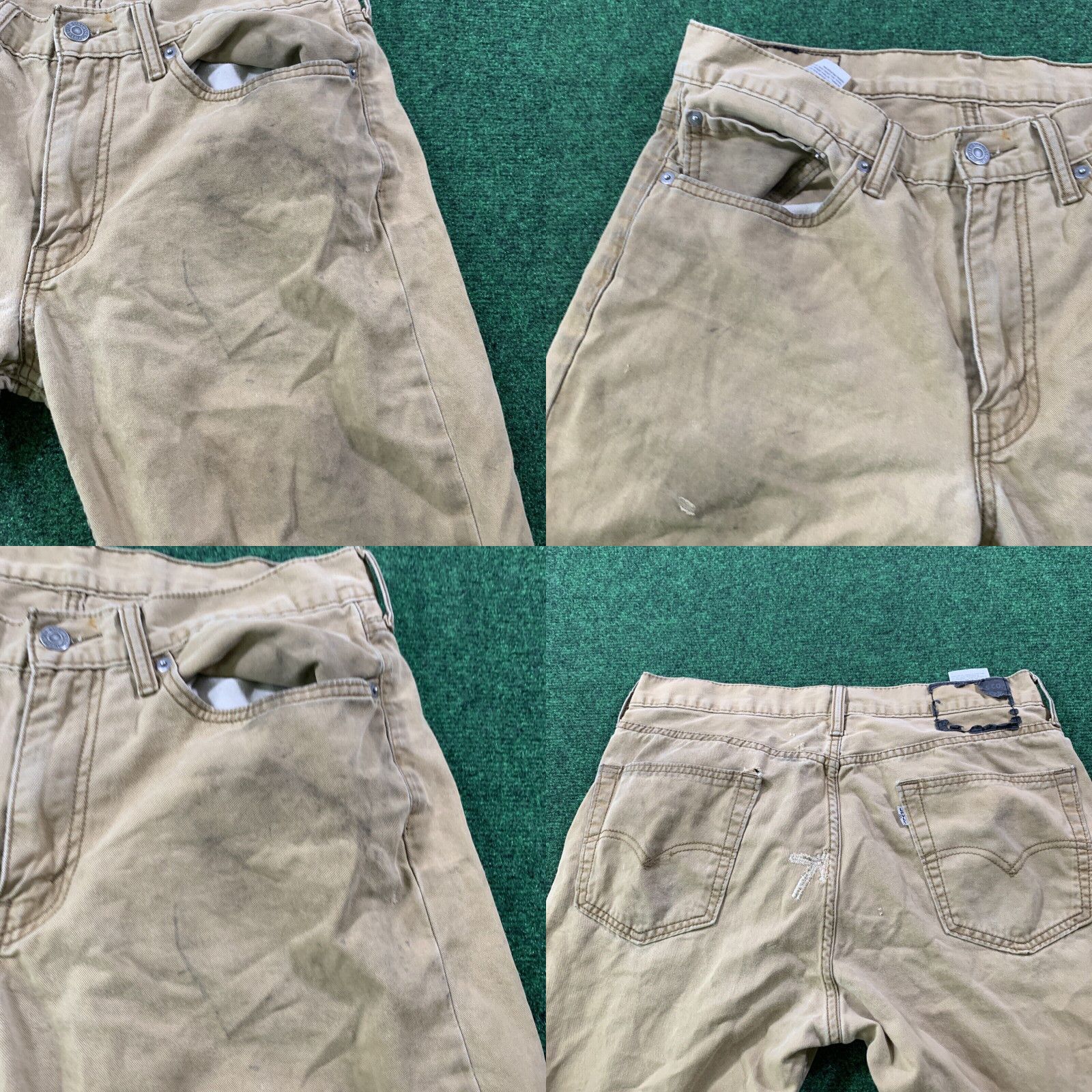 Vintage Levi Strauss & Co. Jean's Beige/Brown 34/34 work pants Size US 34 / EU 50 - 8 Thumbnail