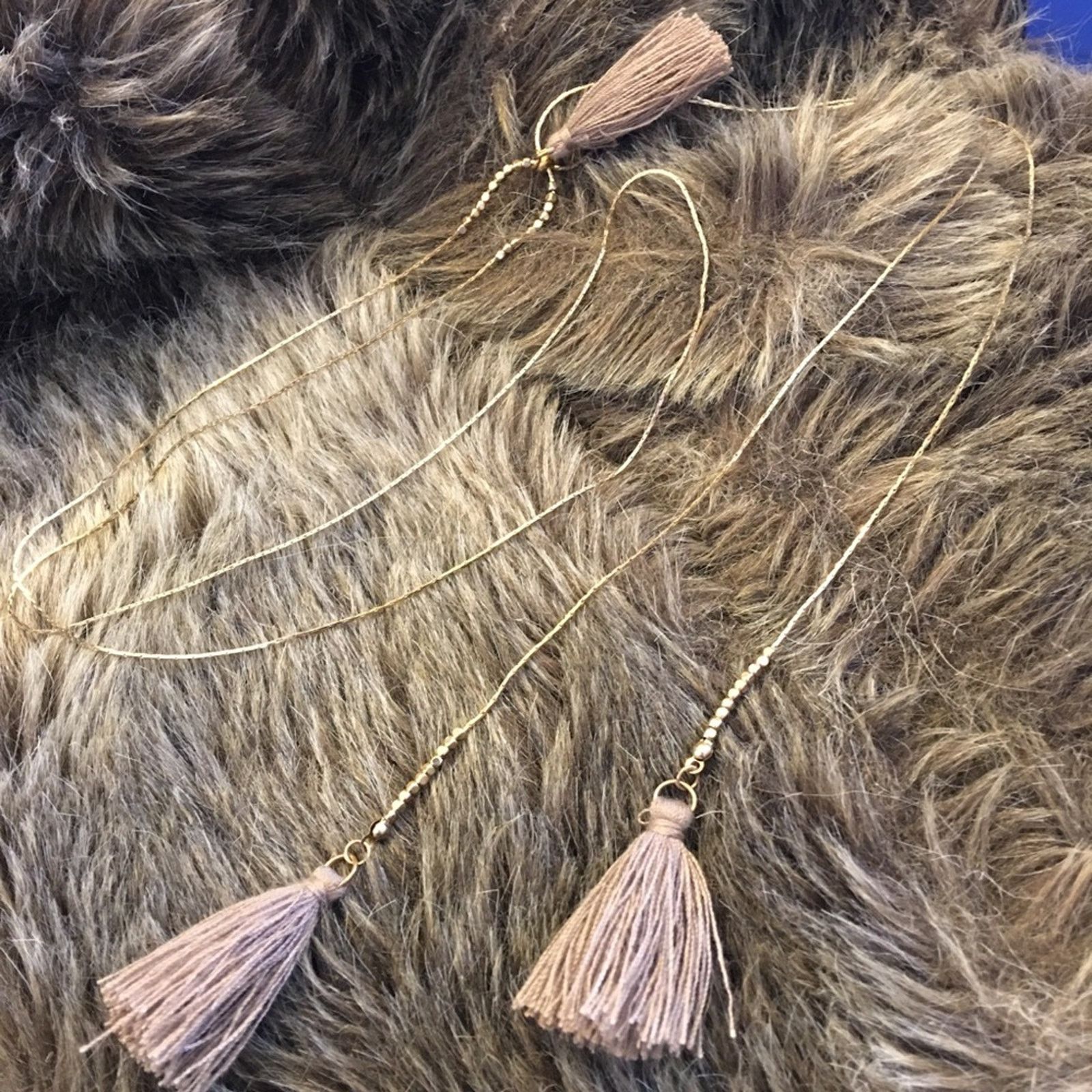 Vintage Vintage gold tone chain beaded fringe necklace Size ONE SIZE - 7 Thumbnail
