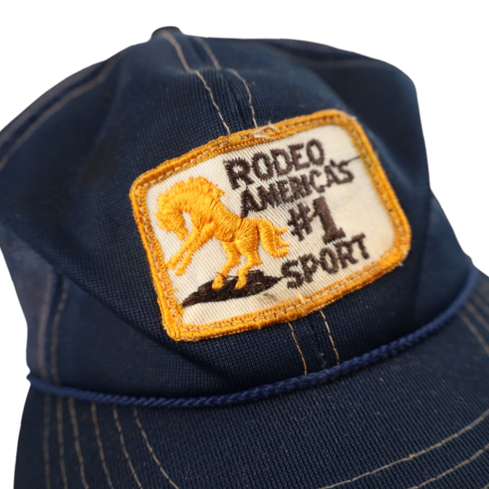 Vintage VINTAGE Rodeo Americas #1 Sport Patch Snapback Hat Men's One Size Blue Hat Size ONE SIZE - 3 Thumbnail