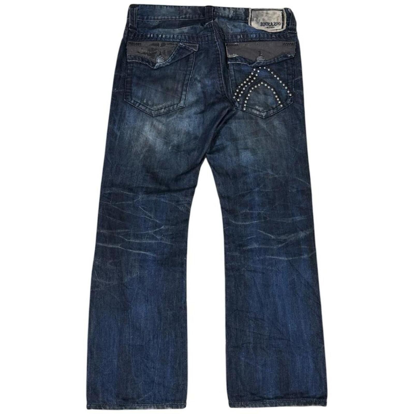 True Religion Rare Vintage Buckaroo Dirty shade unique design denim jeans Size US 33 - 1 Thumbnail