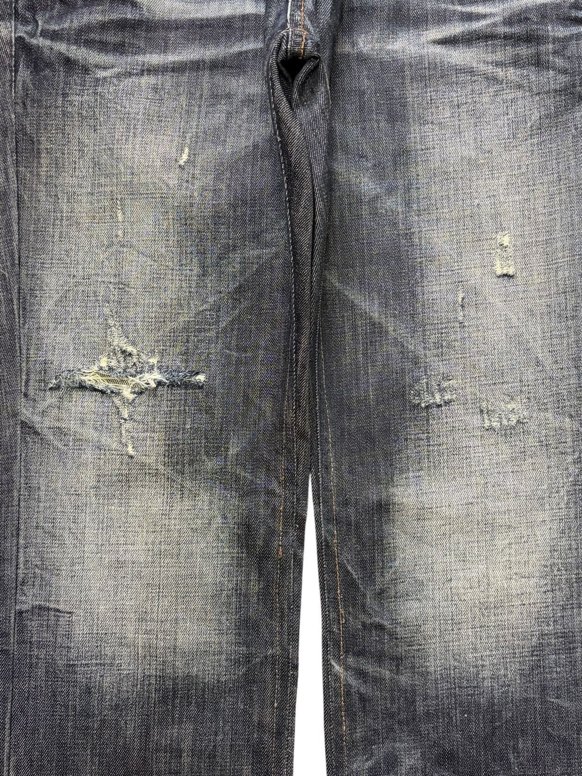 Tornado Mart Vintage Japanese Brand Faded Wash Distress Flare Jeans Size 31" - 3 Thumbnail