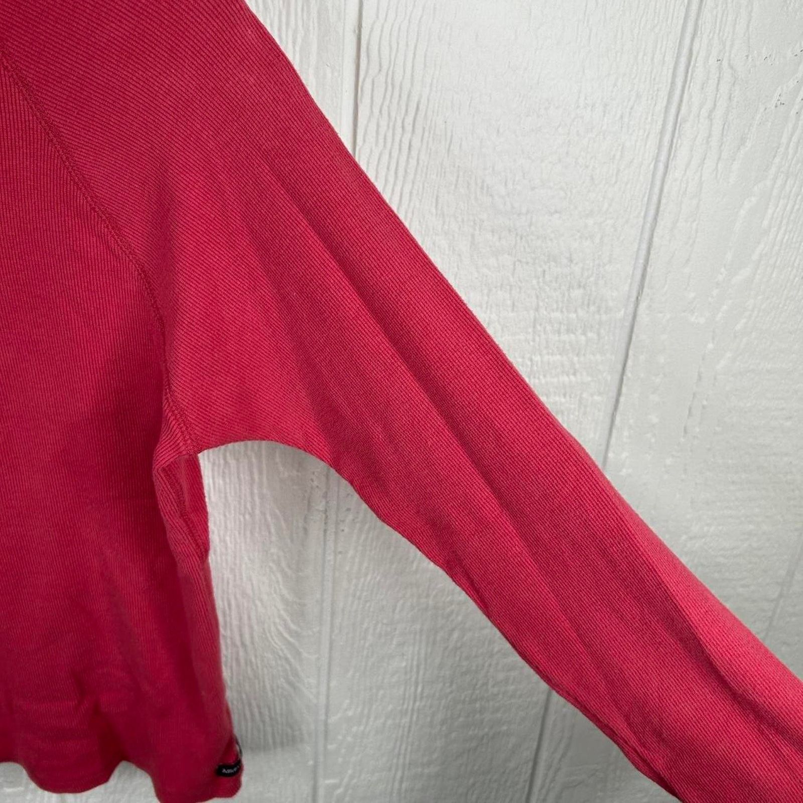 American Eagle Outfitters Y2K American Eagle Outfitters Red Long Sleeve Tee Large Size L / US 10 / IT 46 - 6 Thumbnail