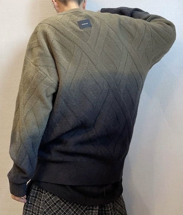 Japanese Brand × Vintage Avant garde fashion punk cable knit gradient effect sweater Size US XXL / EU 58 / 5 - 4 Thumbnail