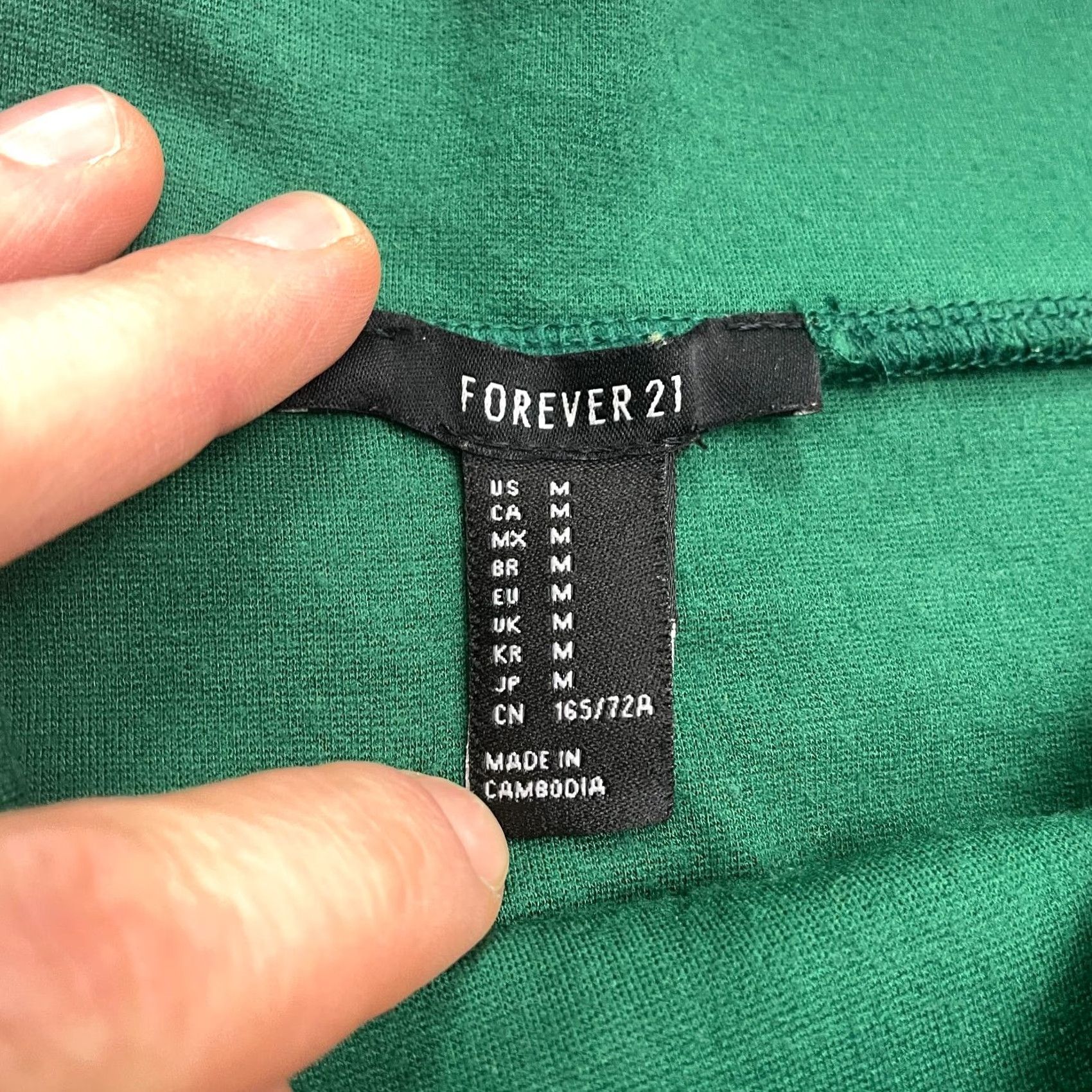 Forever 21 FOREVER 21 Wrap Mini Skirt Juniors M Green Casual Pencil Asymmetric Stretch Front Slit Lightweight Knit Size 32" / US 10 / IT 46 - 3 Thumbnail