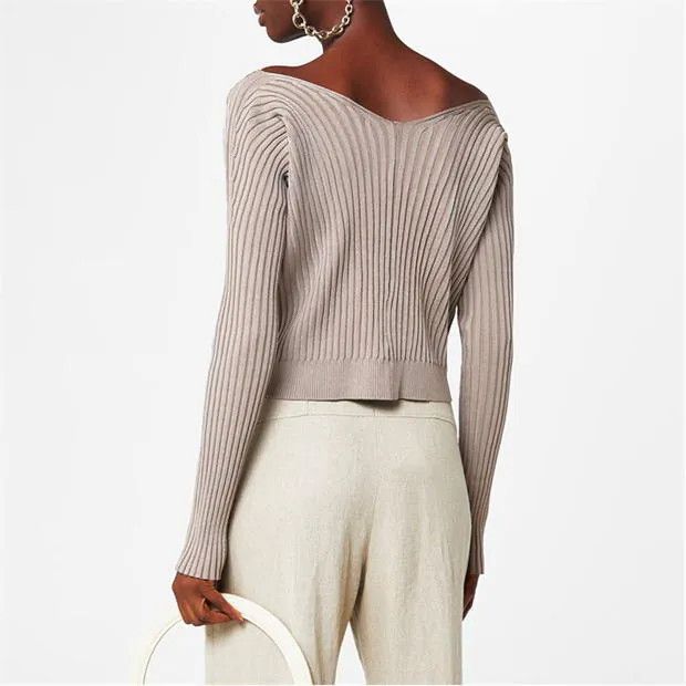 Jacquemus o1g2r1mq1024 Cardigan Top in Dark Beige Size M / US 6-8 / IT 42-44 - 6 Thumbnail