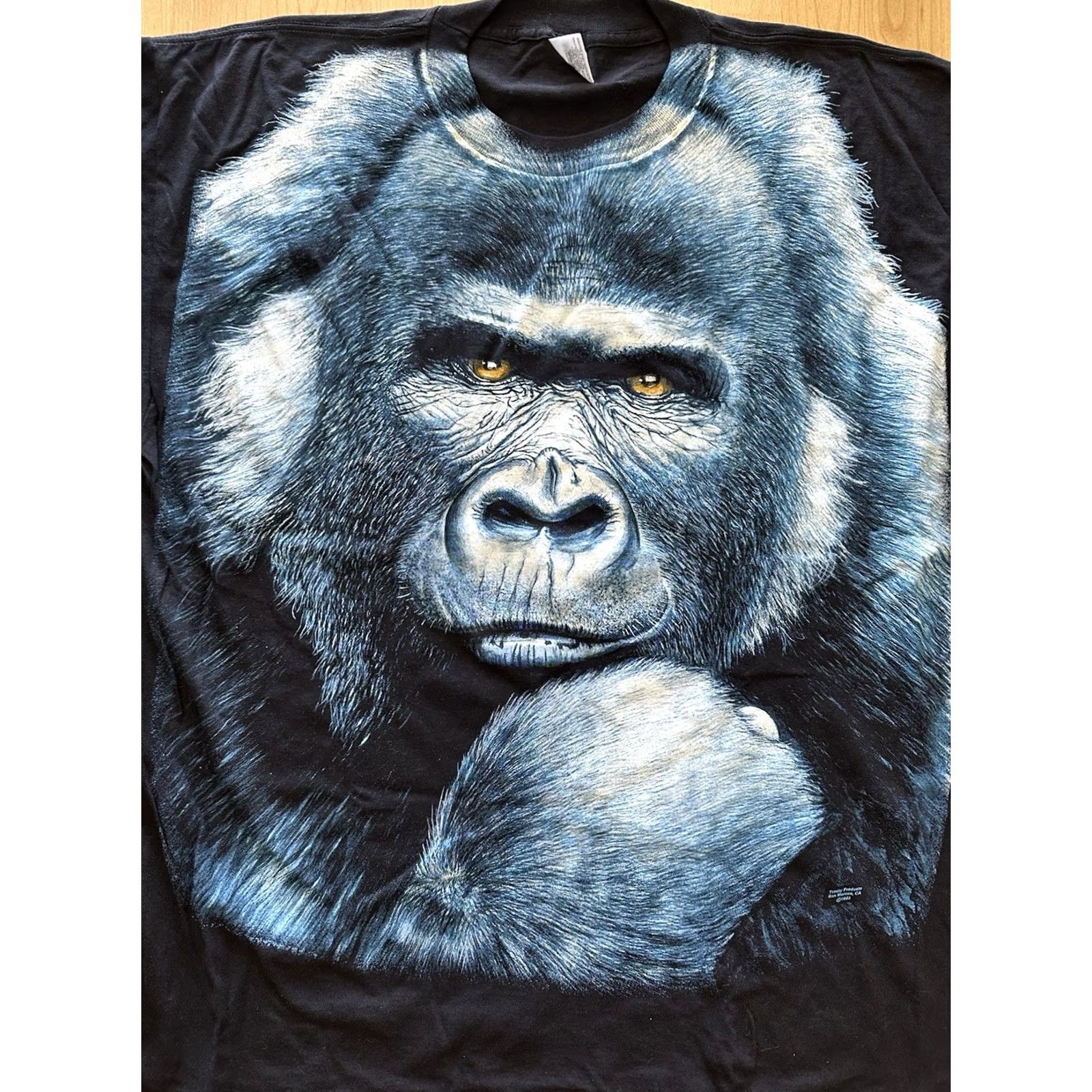 Forever 21 VINTAGE Gorilla Graphic Extinction Is Forever Tee AOP XXL Black 90s Mens Shirt Crew Neck Short Sleeve Murina Size US XXL / EU 58 / 5 - 2 Thumbnail