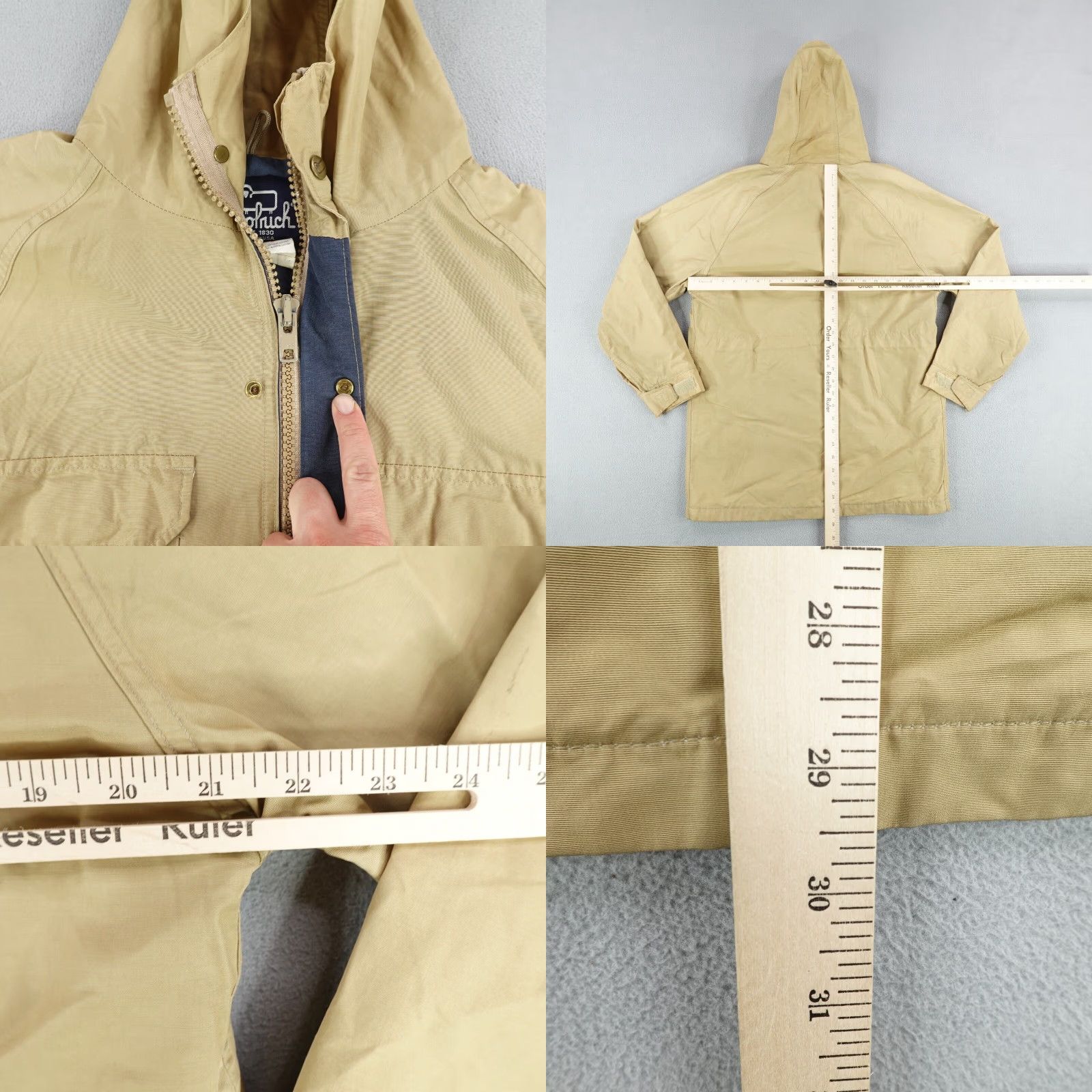 Vintage VINTAGE Woolrich Jacket Mens M Khaki Tan Field Parka Coat / 90s Outdoor Windproof Hooded Lined Pockets Full Zip Size US M / EU 48-50 / 2 - 8 Thumbnail