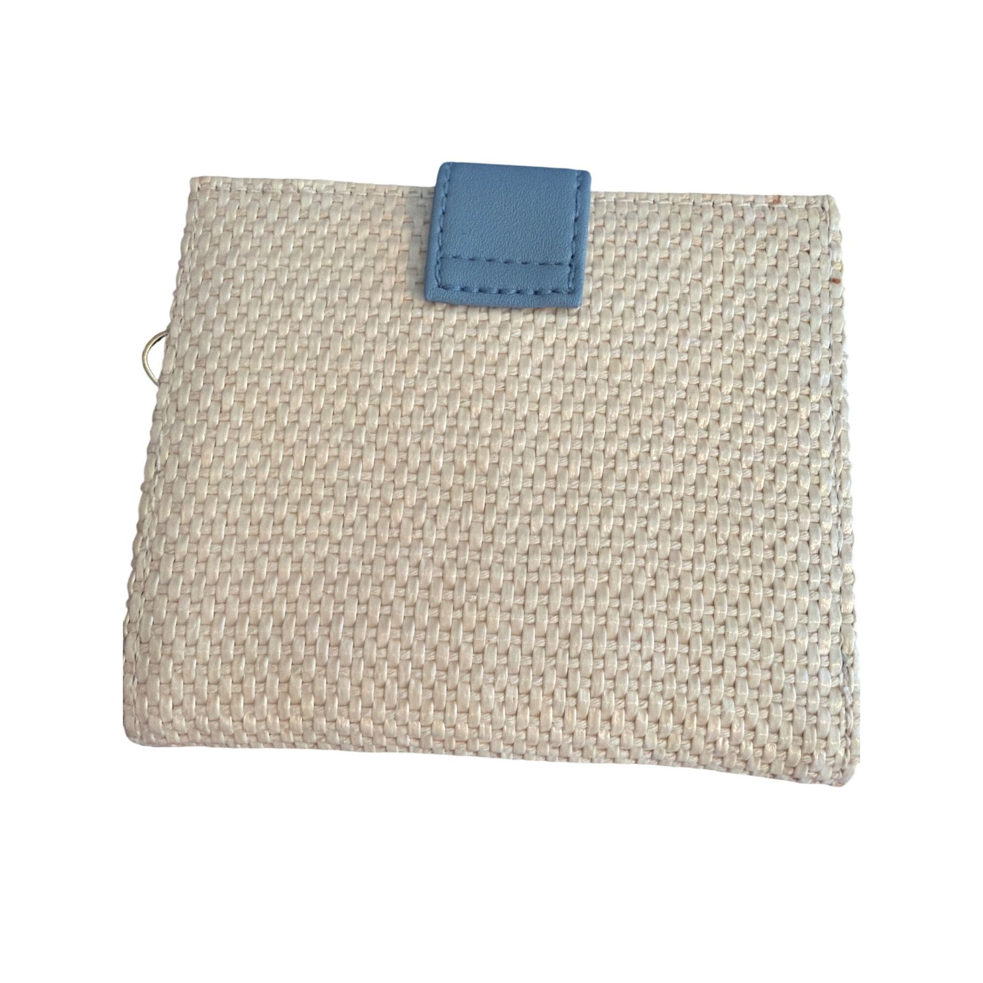 Etienne Aigner Etienne Aigner Woven Straw Blue Faux Leather BiFold Wallet L Size ONE SIZE - 5 Thumbnail