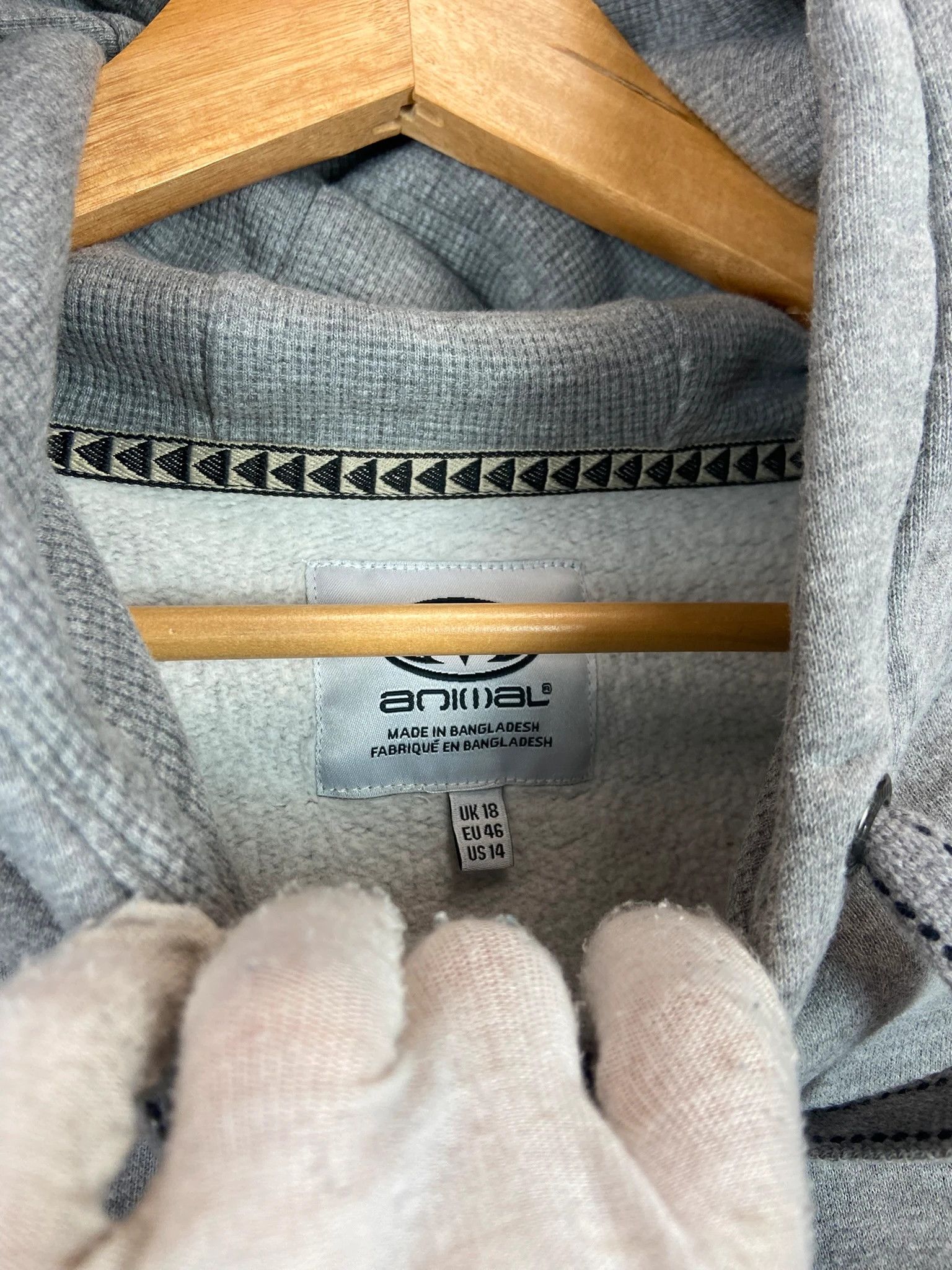 Swagger Animal Grey Hoodie Y2K Skate Style Embroidered Logo M Size US M / EU 48-50 / 2 - 4 Thumbnail