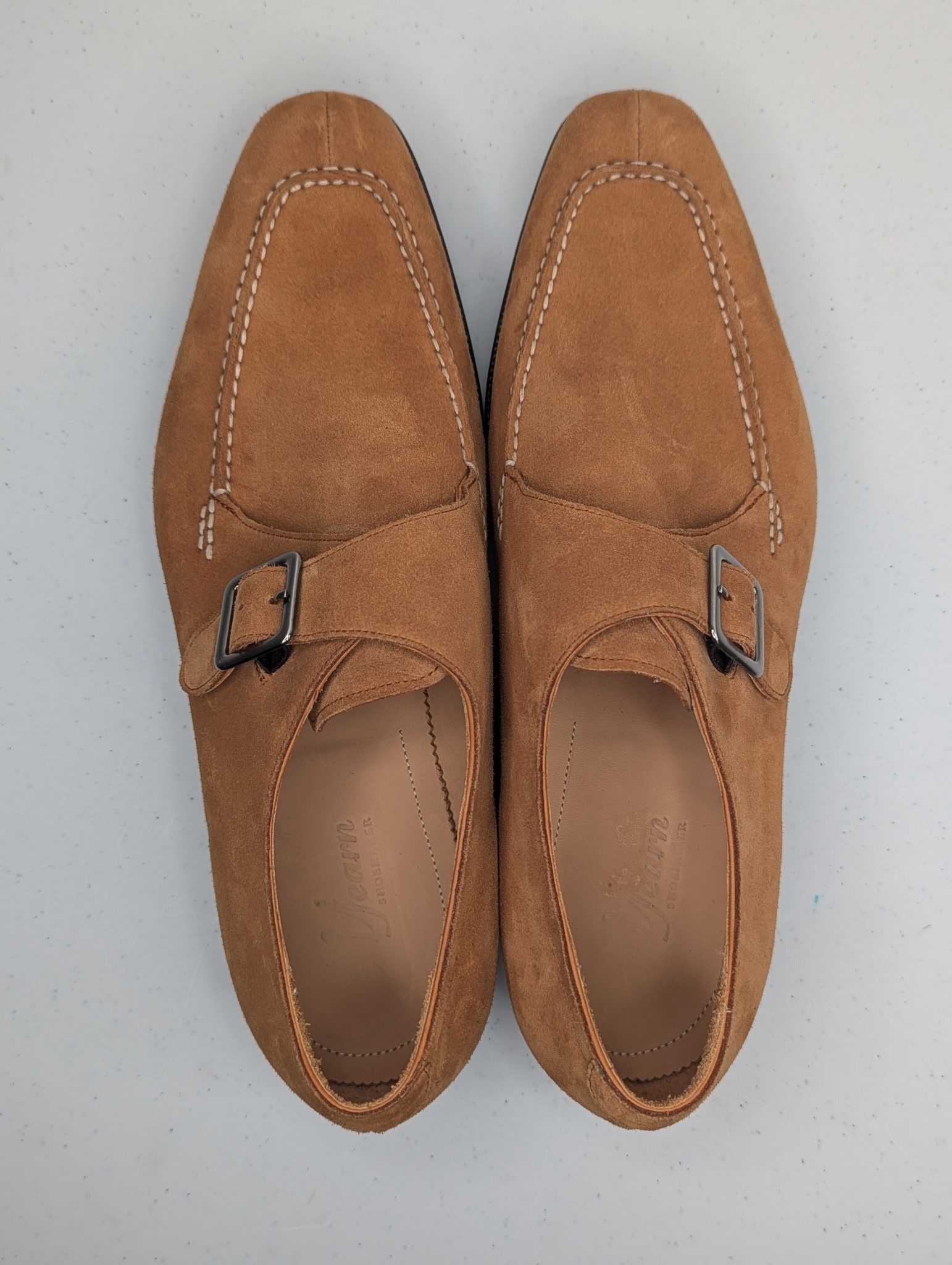 Other Yearn Shoemaker Single Monk Strap Suede Brown Shoes 8-8.5 Size US 8.5 / EU 41-42 - 6 Thumbnail