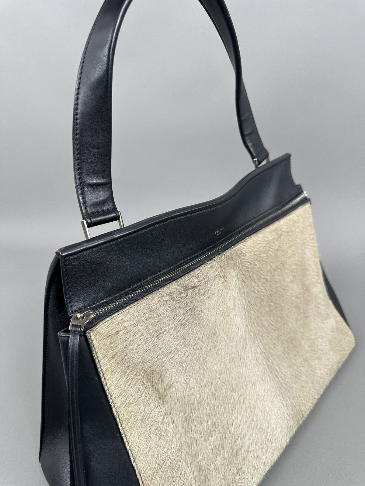 Celine Celine - Edge Pony-Style Calfskin Leather - Handle Bag Size ONE SIZE - 7 Thumbnail