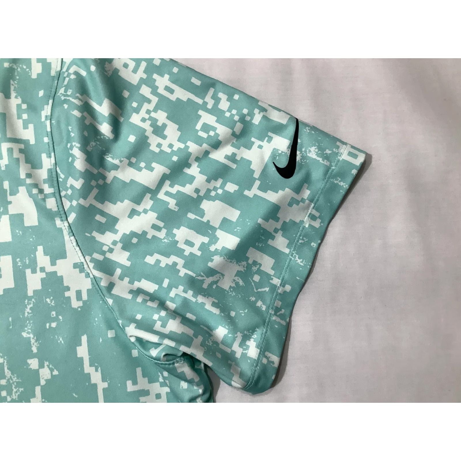 Nike Nike Dri-FIT Polo Shirt Mens 2XL Blue Digital Camo Golf Athletic Regular Fit Size US XXL / EU 58 / 5 - 3 Thumbnail