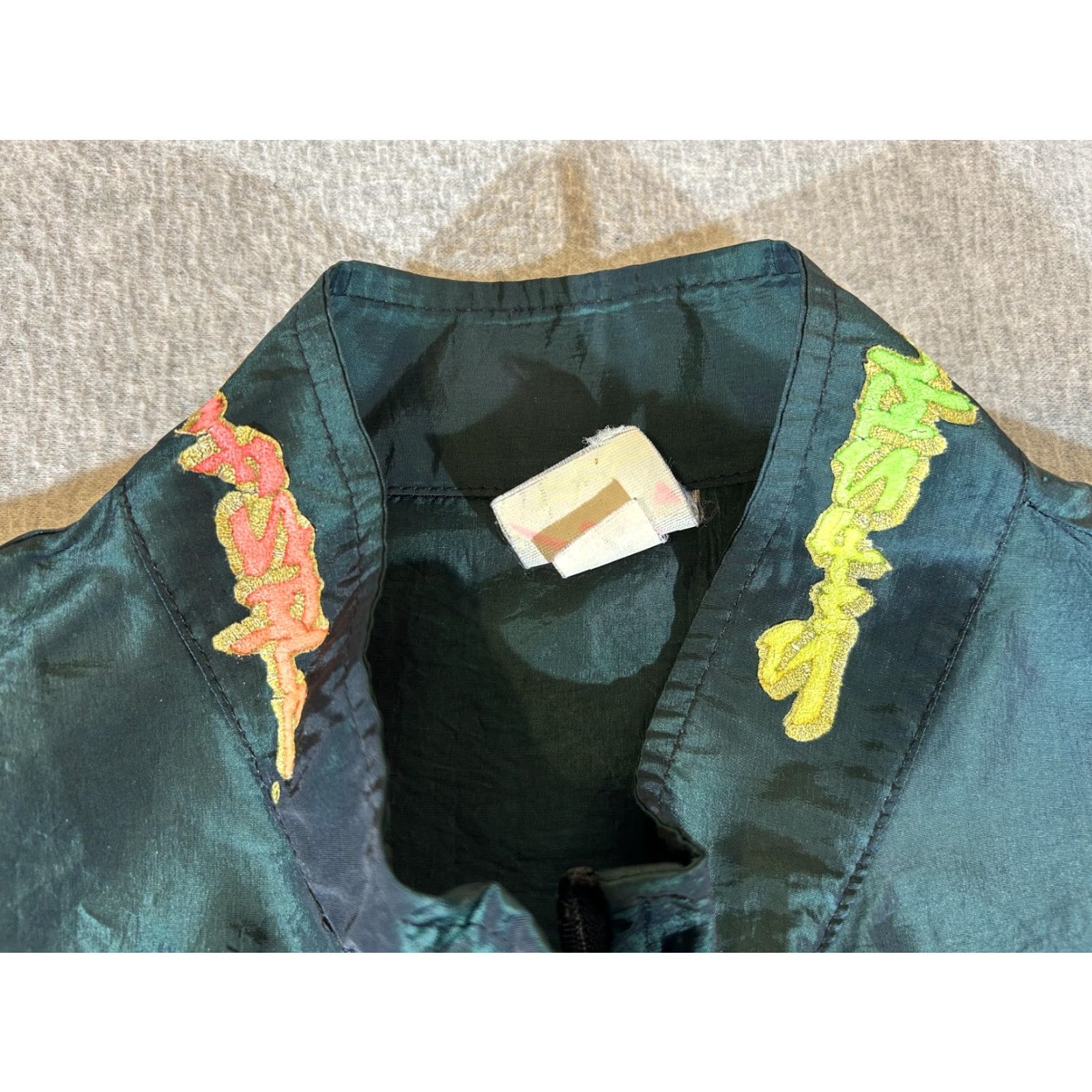 Vintage VINTAGE Surf Style Jacket Mens Green 1/4 Zip Windbreaker Pullover 80s 90s Retro Size US M / EU 48-50 / 2 - 7 Thumbnail