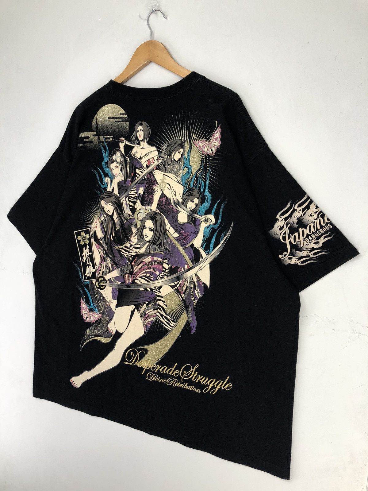 Japanese Brand Divine Retribution Desperade Struggle Big Print Tshirt Size US XXL / EU 58 / 5 - 6 Thumbnail