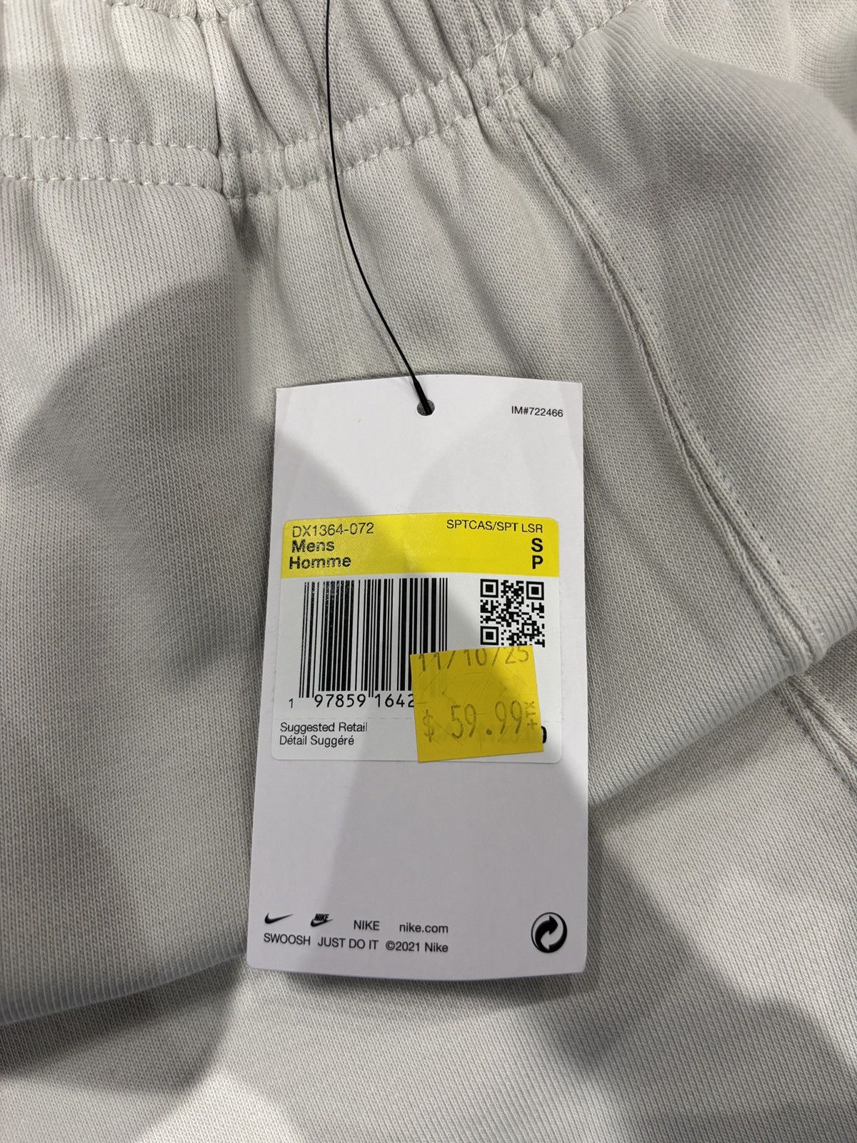 Nike Nike Solo Fleece Sweatpants White Size: S Size US 30 / EU 46 - 5 Thumbnail