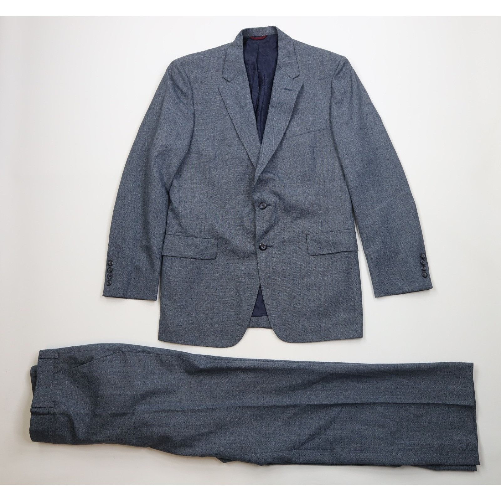Vintage Vintage 70s Streetwear Heavy Wool 2 Piece Suit Wedding Size 42L - 1 Thumbnail