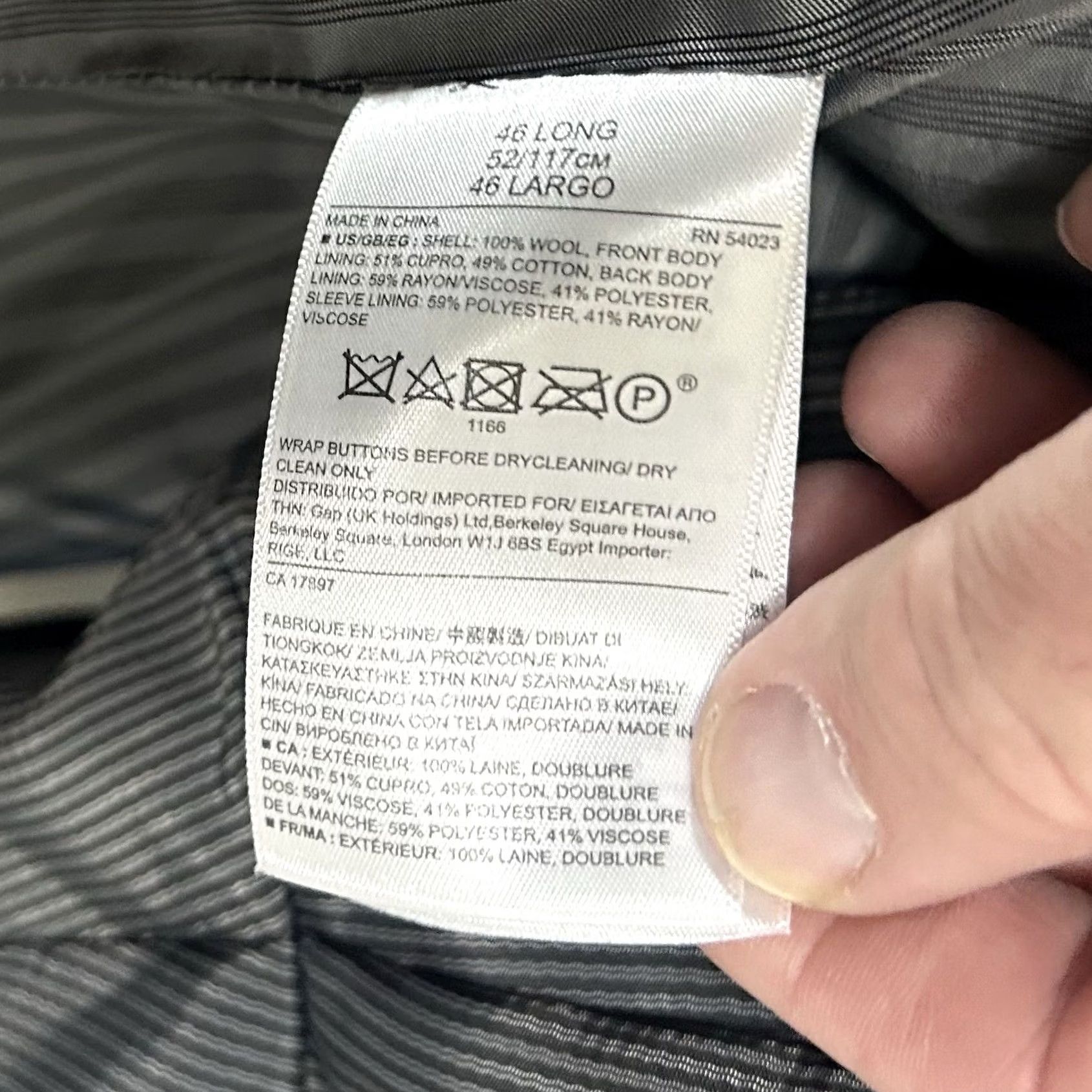 Banana Republic Banana Republic Sport Coat Gray Wool 46L Two-Button Double Vented Notch Lapel +Jacket Front Style Size US XS / EU 42 / 0 - 5 Thumbnail