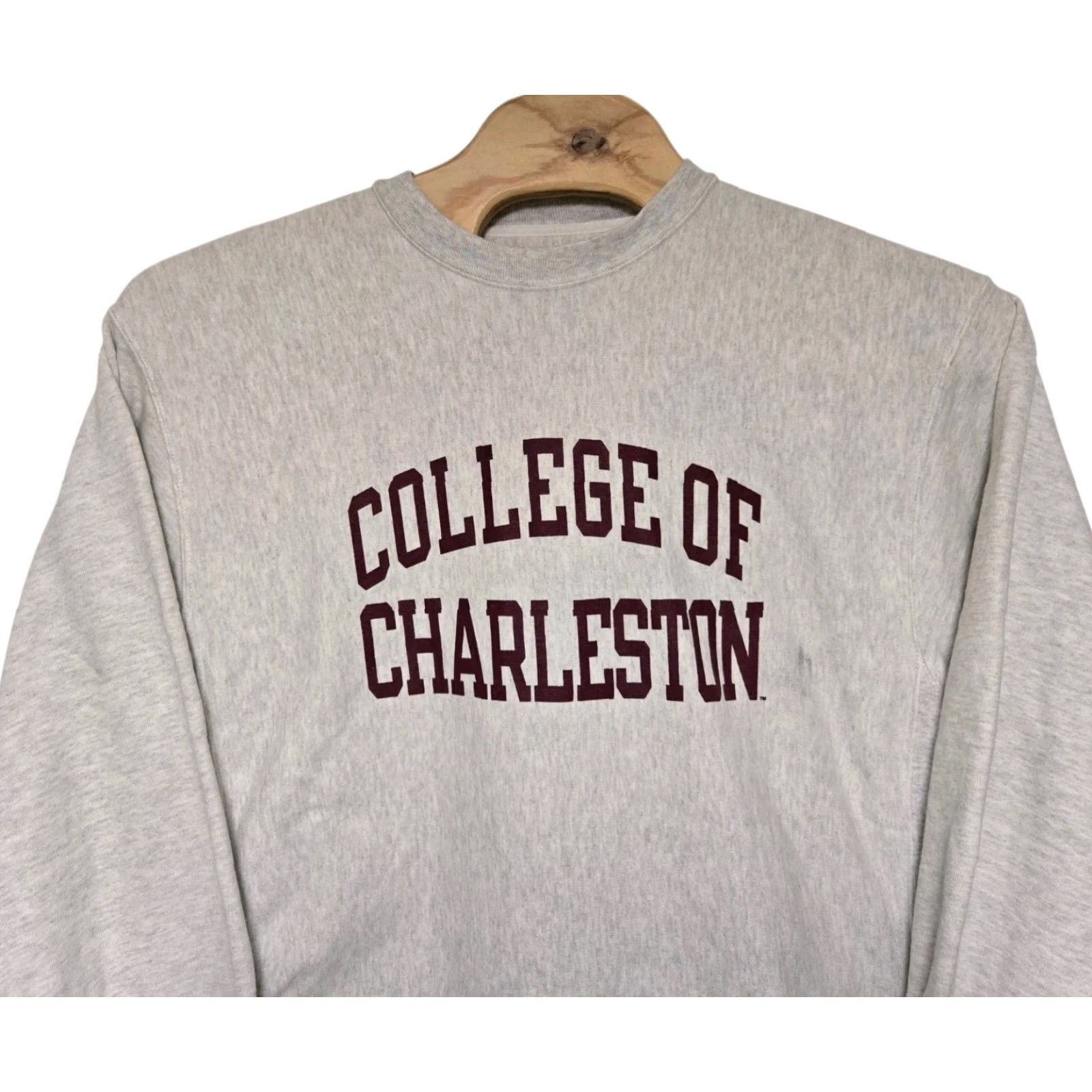 Champion VINTAGE Champion Reverse Weave Sweatshirt Mens Large Gray College of Charleston Pullover Long Sleeve Reverse weave Size US L / EU 52-54 / 3 - 2 Thumbnail