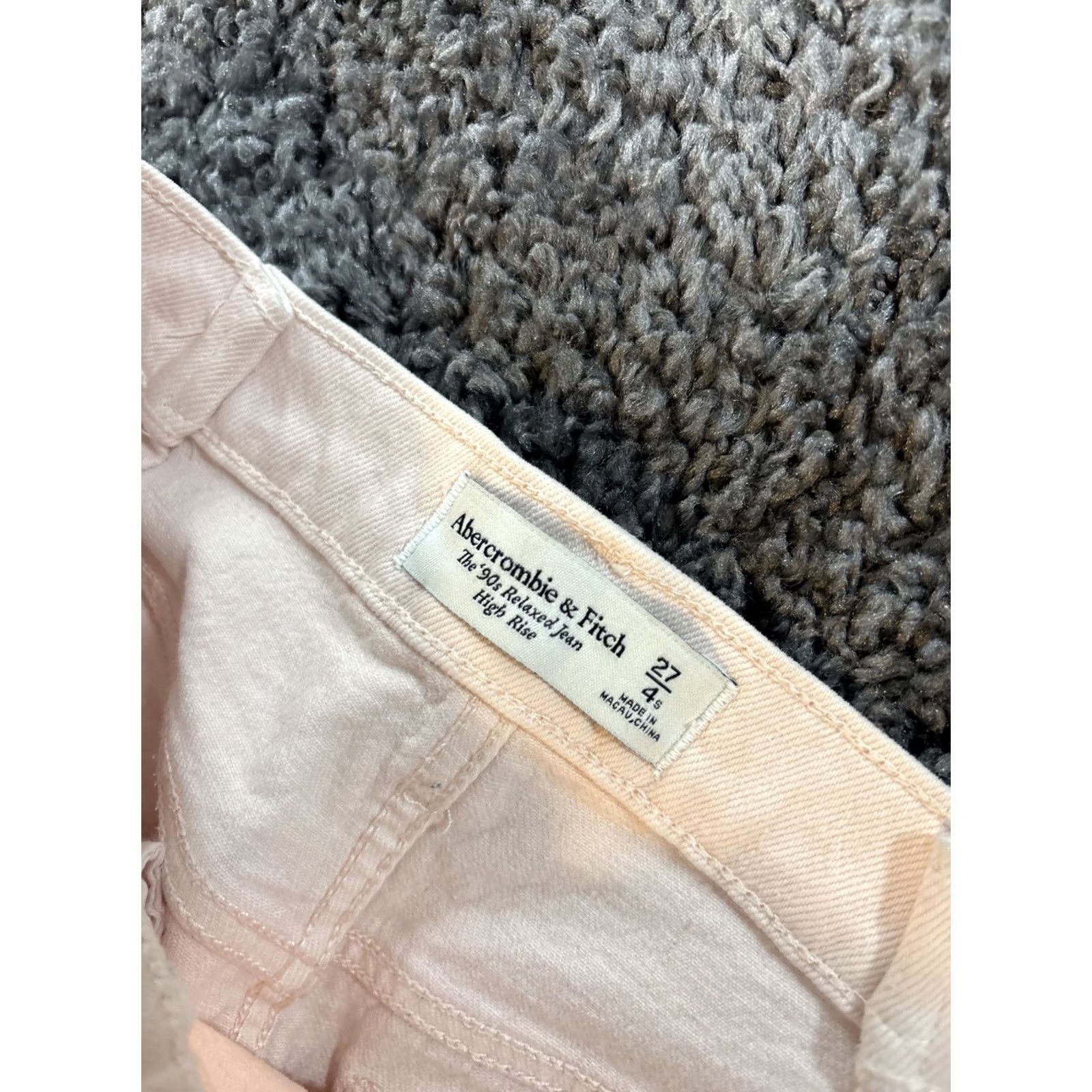 Abercrombie & Fitch Abercrombie & Fitch Jeans The 90s Relaxed Women 27x28 High Rise Salmon Pink Wide-Leg 27 90s Womens Pink Jeans Size 27" / US 4 / IT 40 - 6 Thumbnail