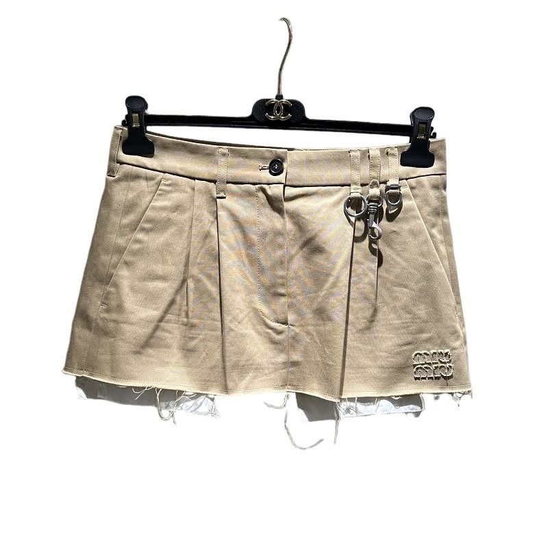 Miu Miu Miu Miu Cotton Twill Mini Skirt Size 36 Size 25" / US 0 / IT 36 - 1 Thumbnail