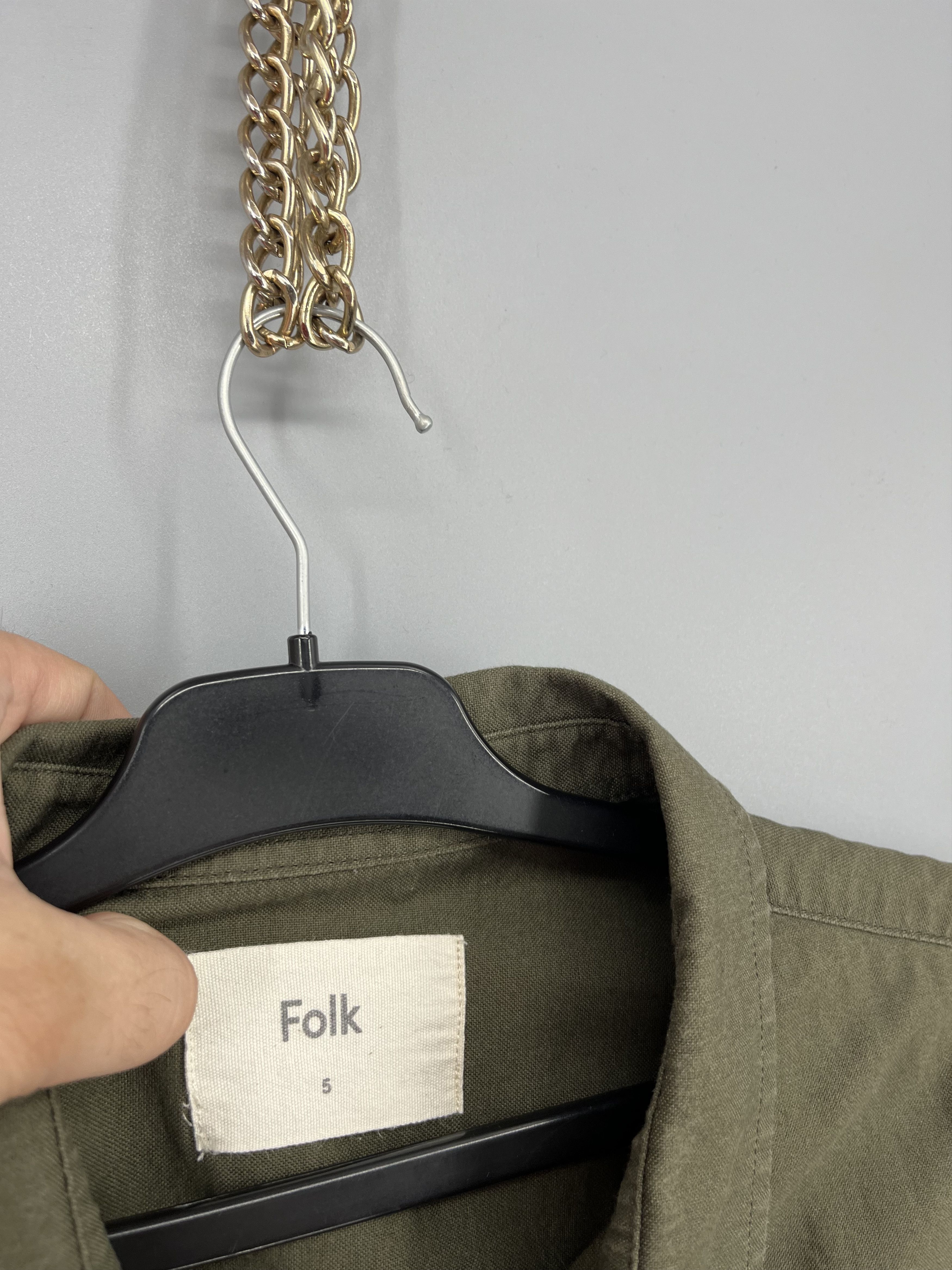 Folk Men’s Folk Dark Sand Over Shirt Size 4 Large Size US L / EU 52-54 / 3 - 4 Thumbnail