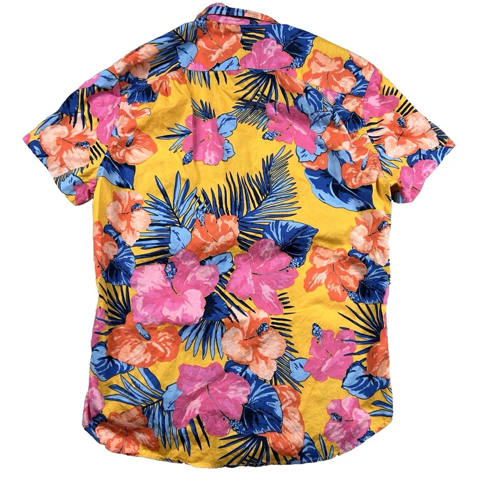 J.Crew J.CREW Shirt Mens M Floral Hawaiian Button-Down Poplin Resort Beach Aloha Size US M / EU 48-50 / 2 - 2 Thumbnail