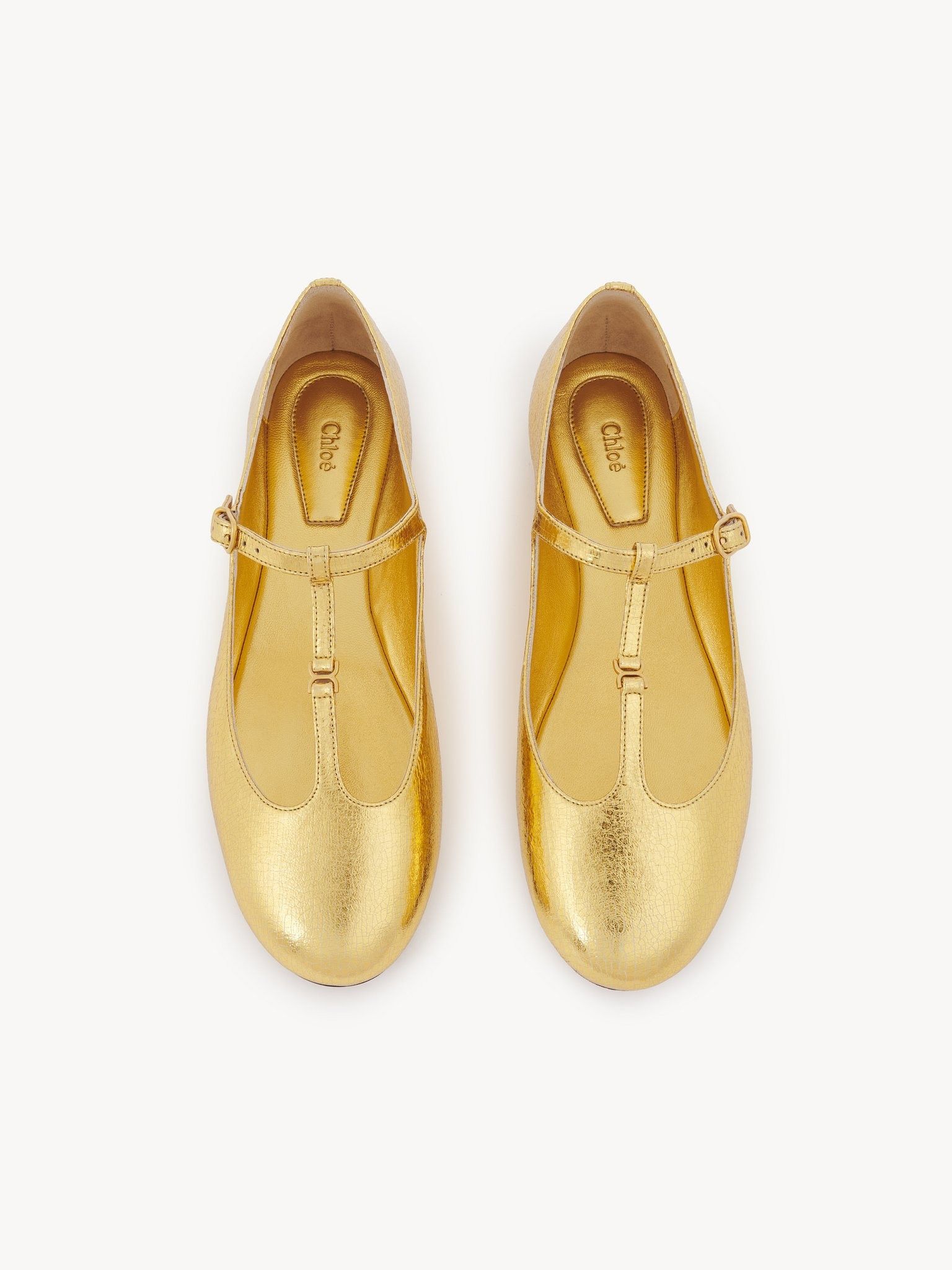 Chloe o1loc1c11125 Marcie Ballerina Flats in Gold Size US 8 / IT 38 - 3 Thumbnail