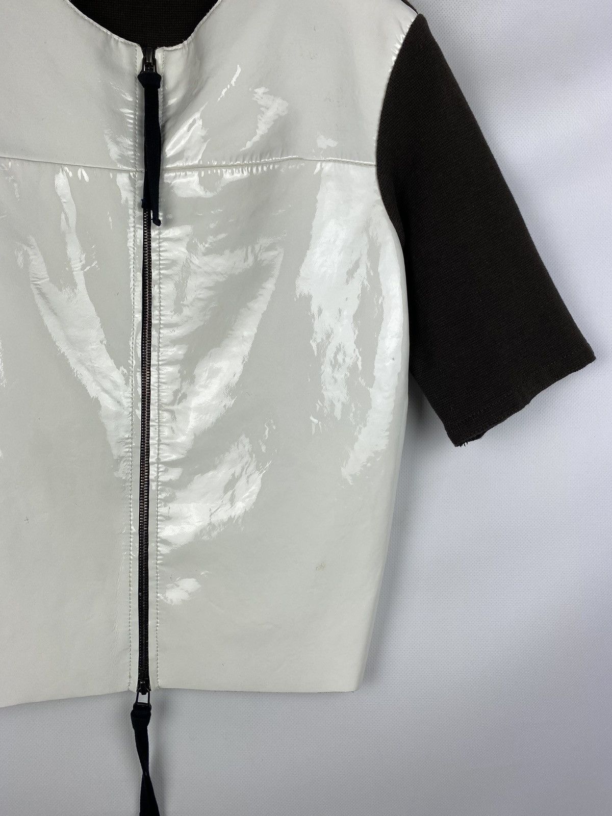 Marni Marni H&M ladies short sleeve patent leather full zip jacket Size S / US 4 / IT 40 - 6 Thumbnail
